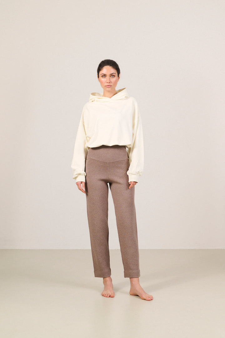 OLLY high-waisted knit pants - Fossil
