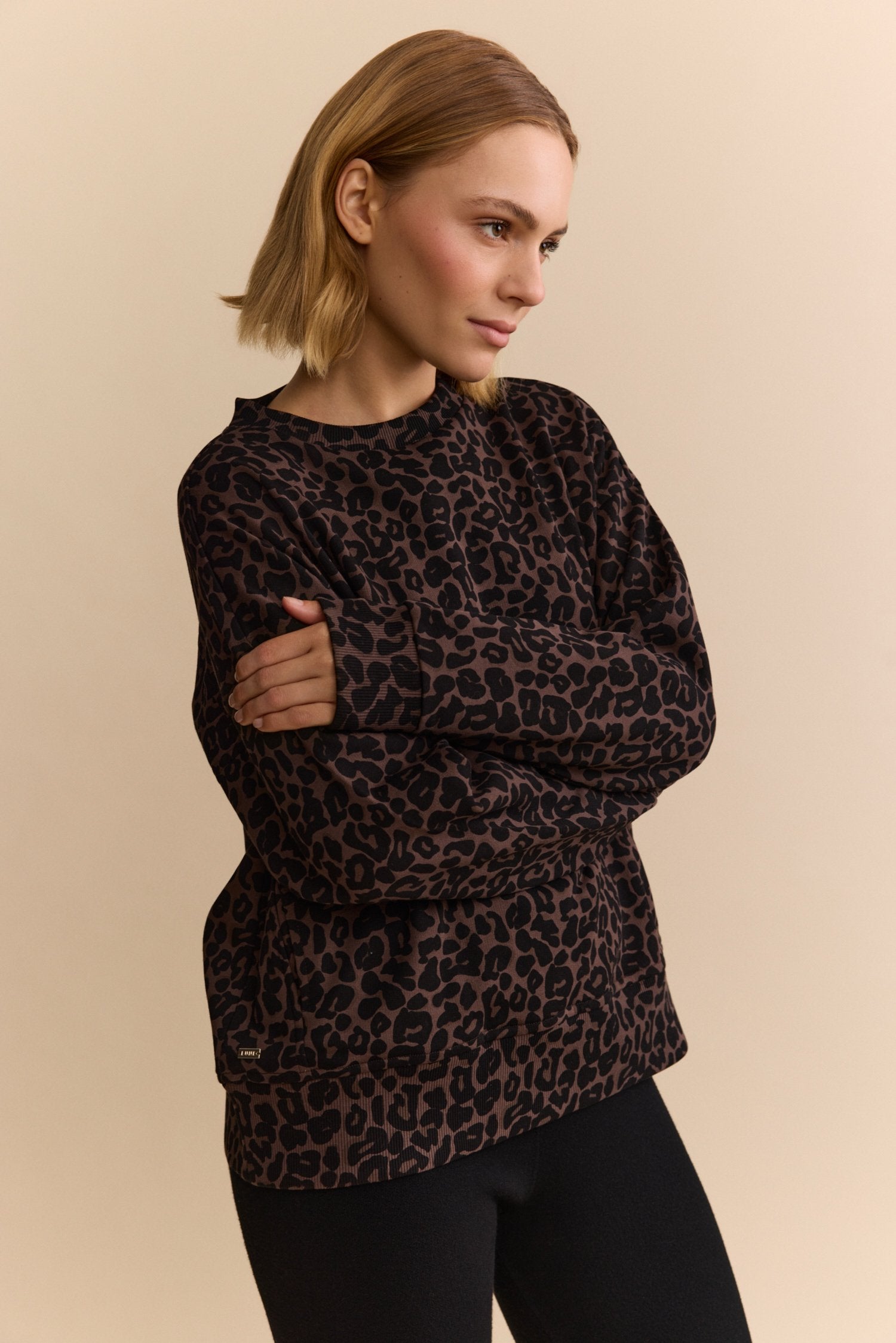 Zane Crewneck Sweater - Leopard