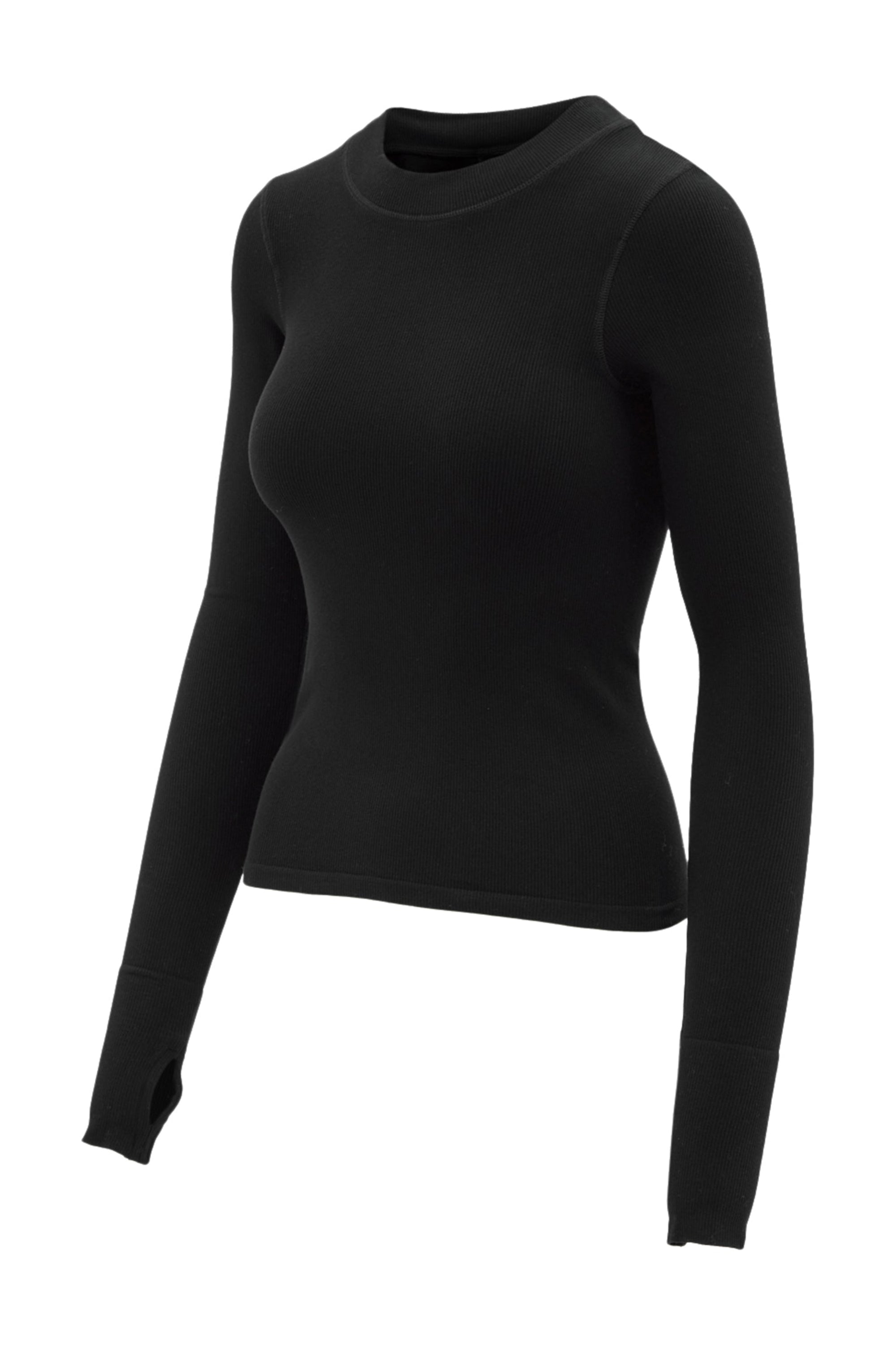 Maia Micromodal Soft Rib Longsleeve - Black
