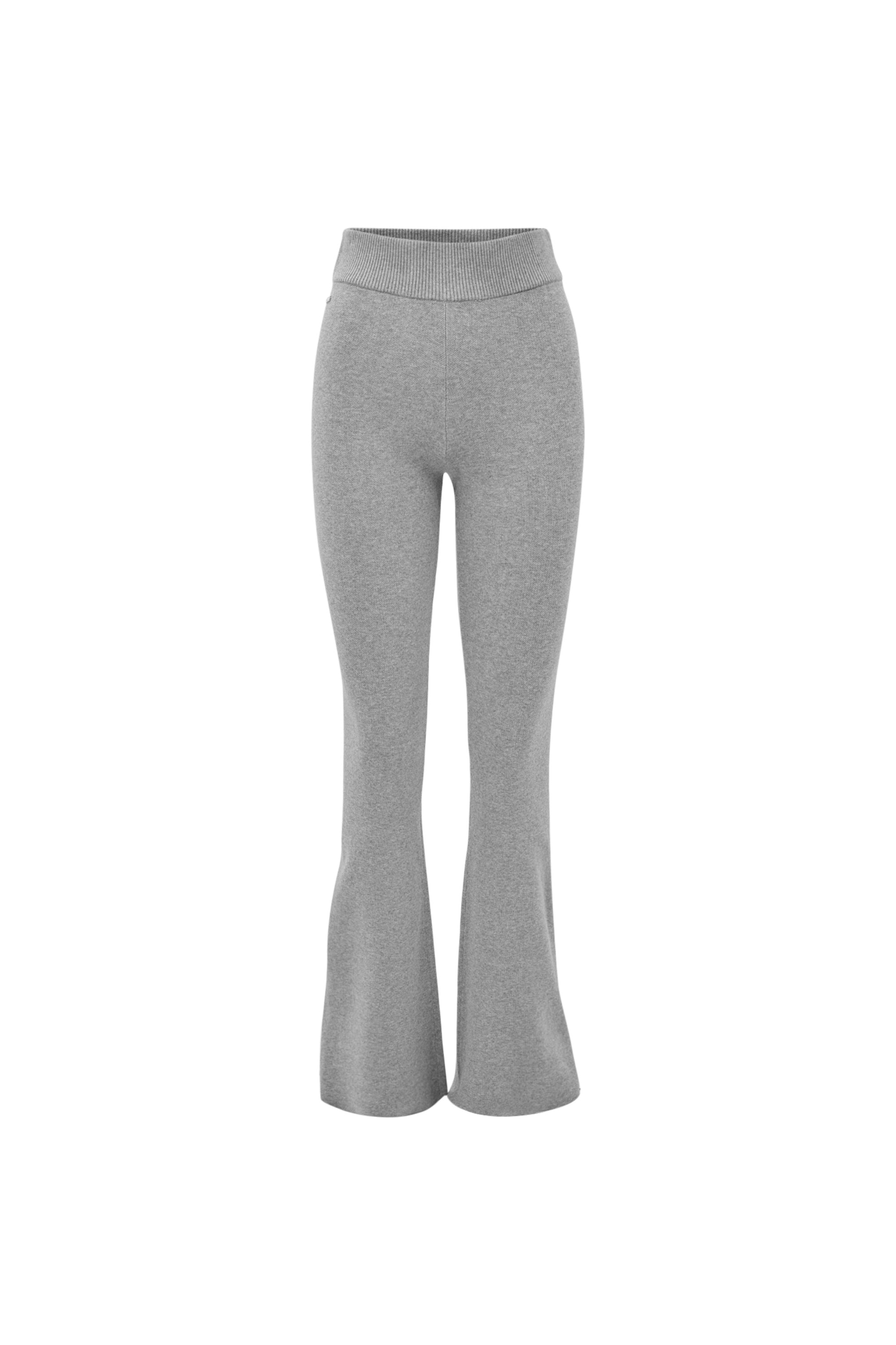 OLLY Flare pants - Grey Melange