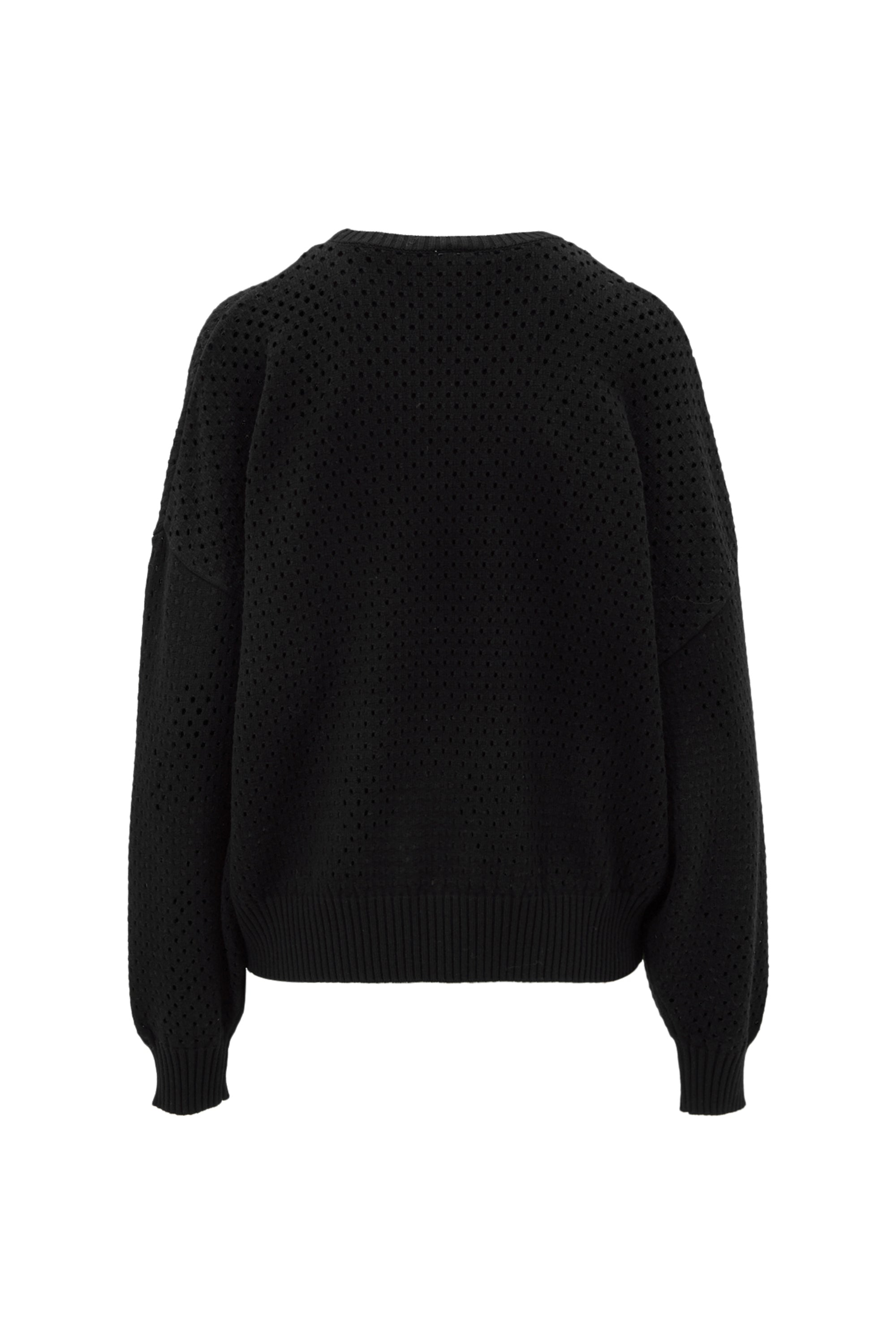Olly Crochet Sweater - Black