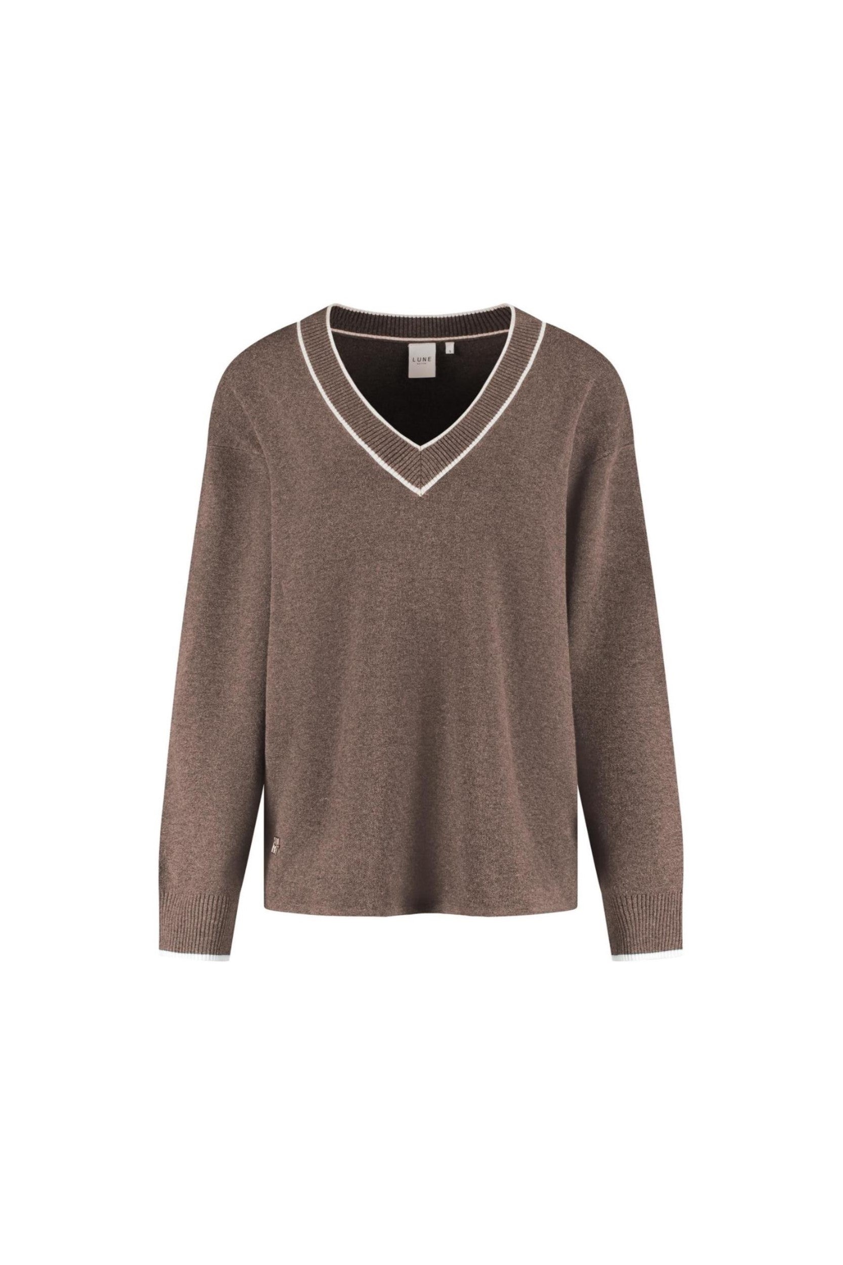 Olly V-Neck Sweater - Brown
