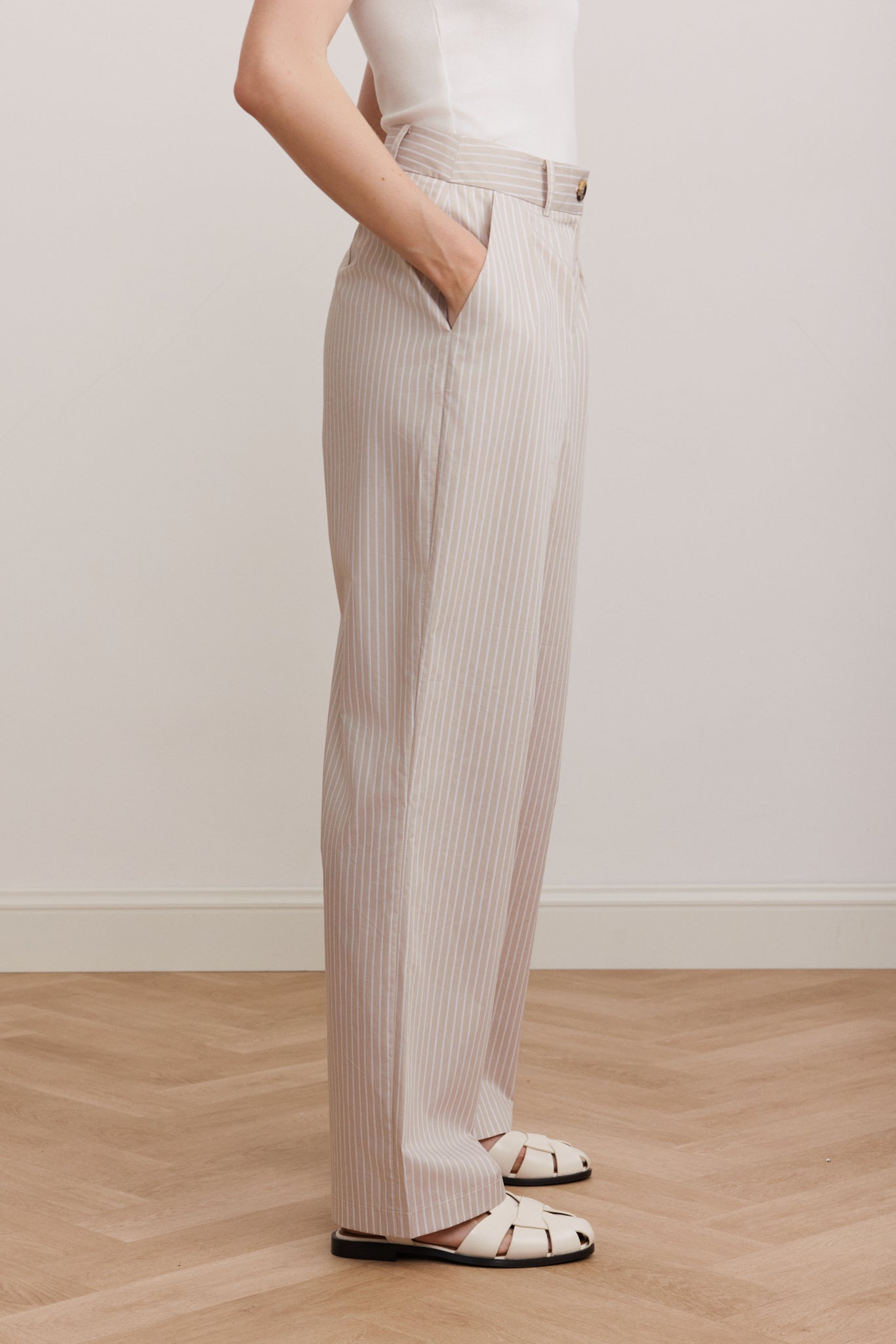 Jada Striped Pants - Toffee