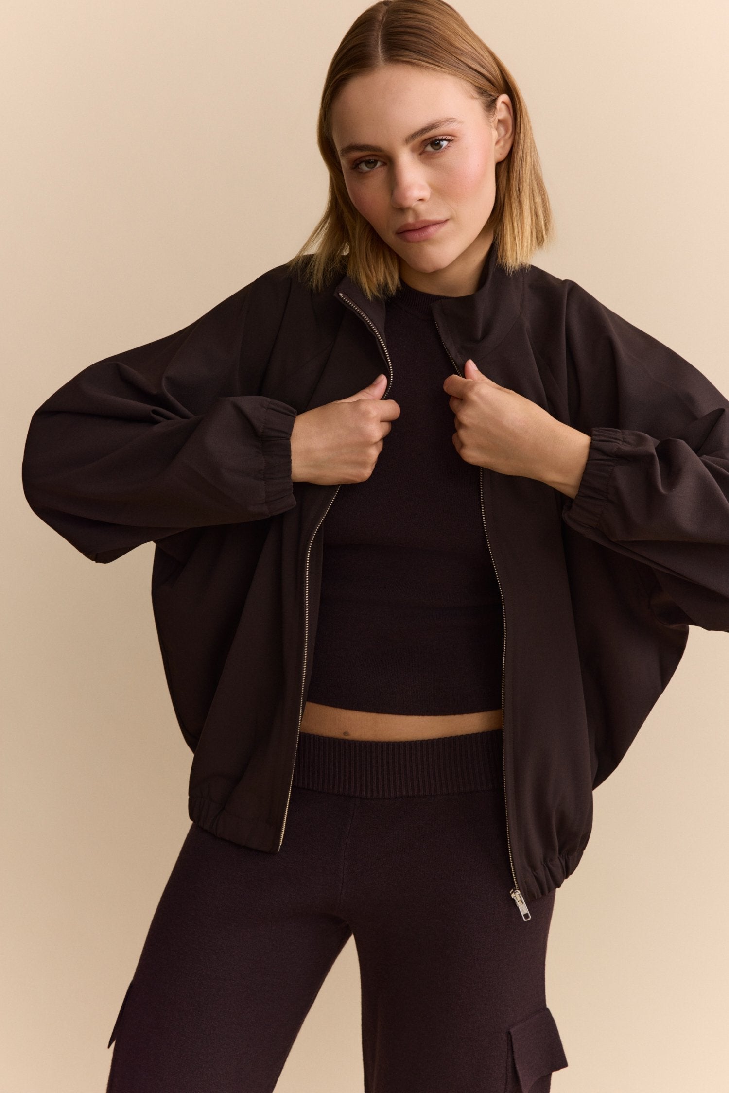 Lisa Track Jacket - Dark Espresso