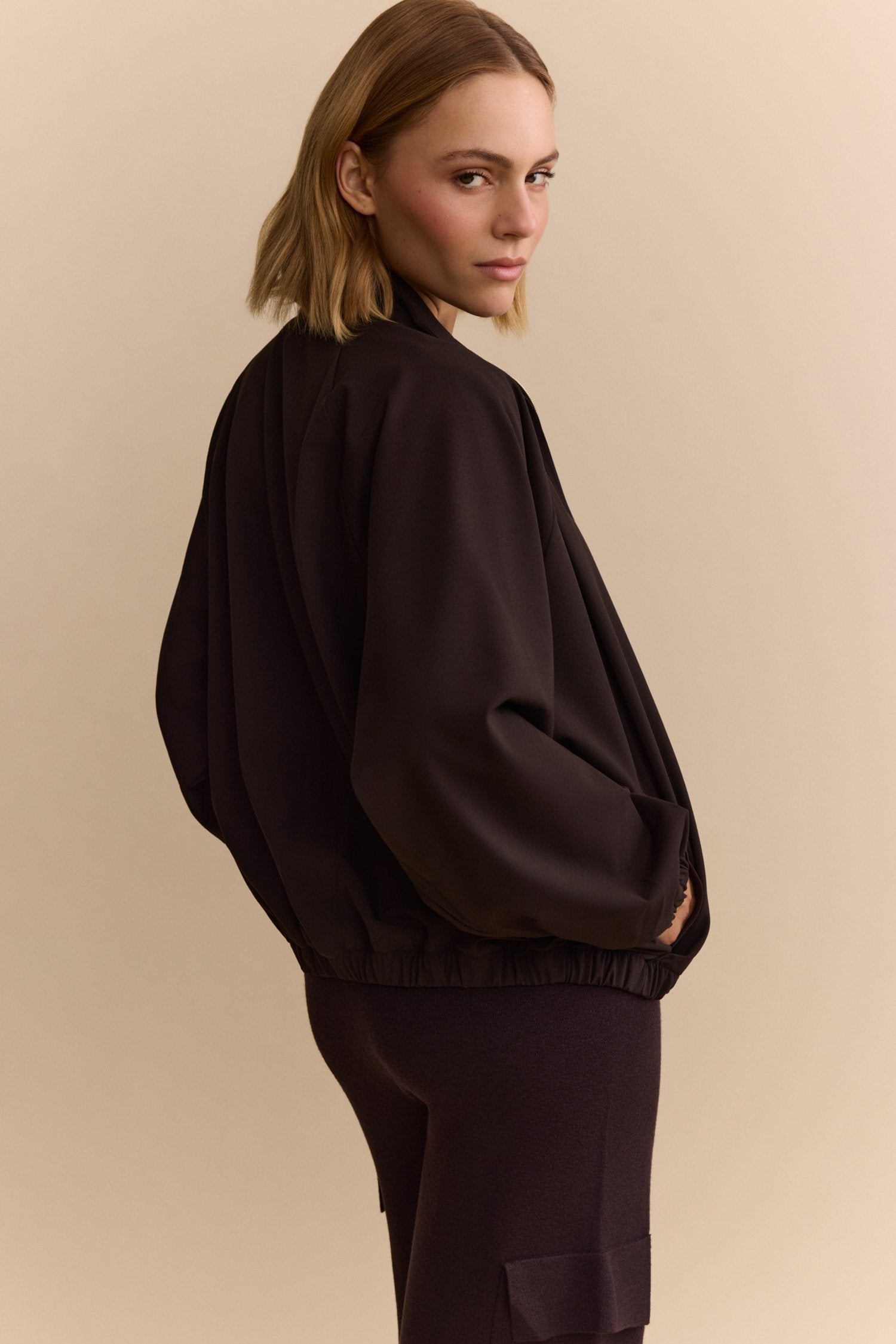 Lisa Track Jacket - Dark Espresso