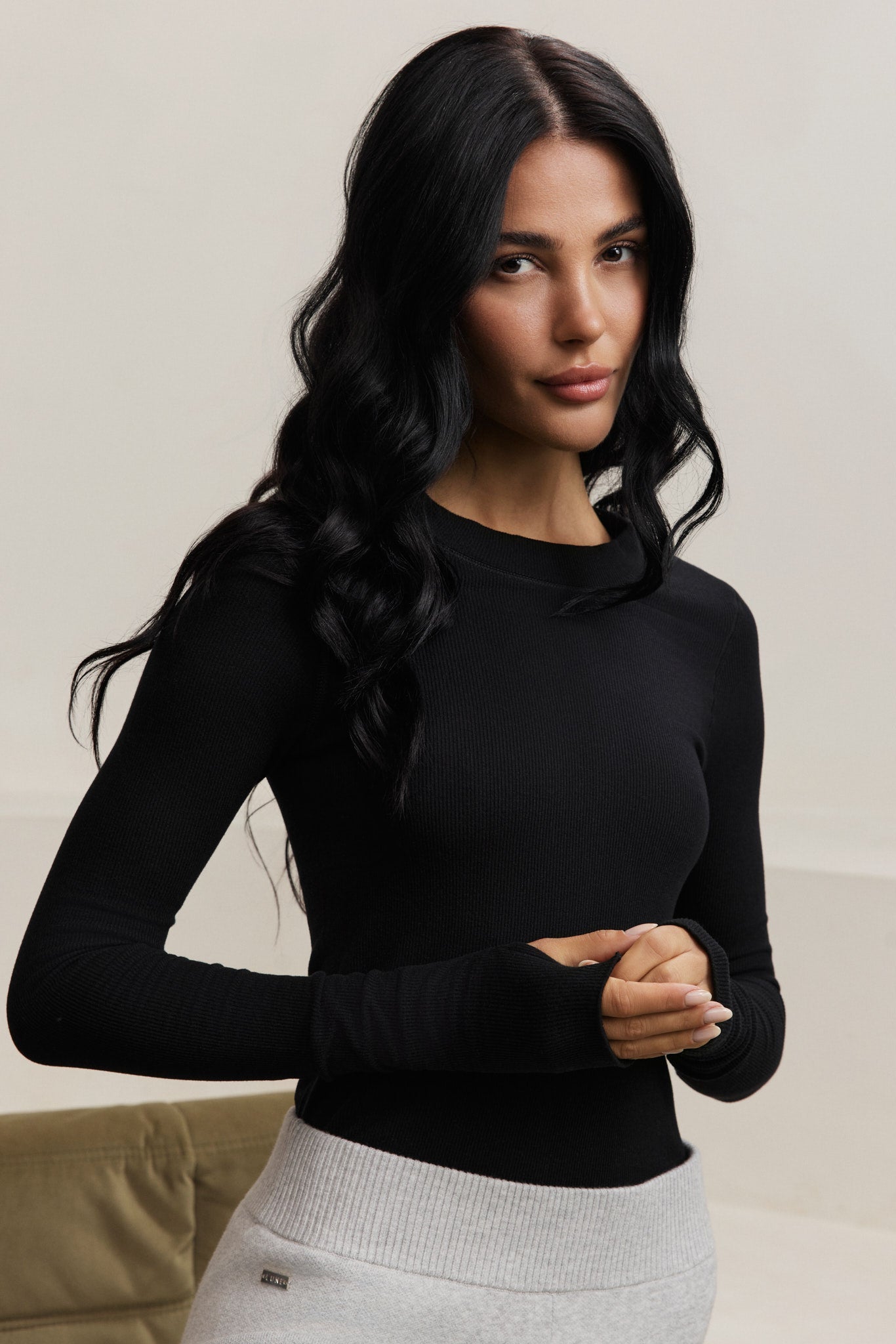 Maia Micromodal Soft Rib Longsleeve - Black