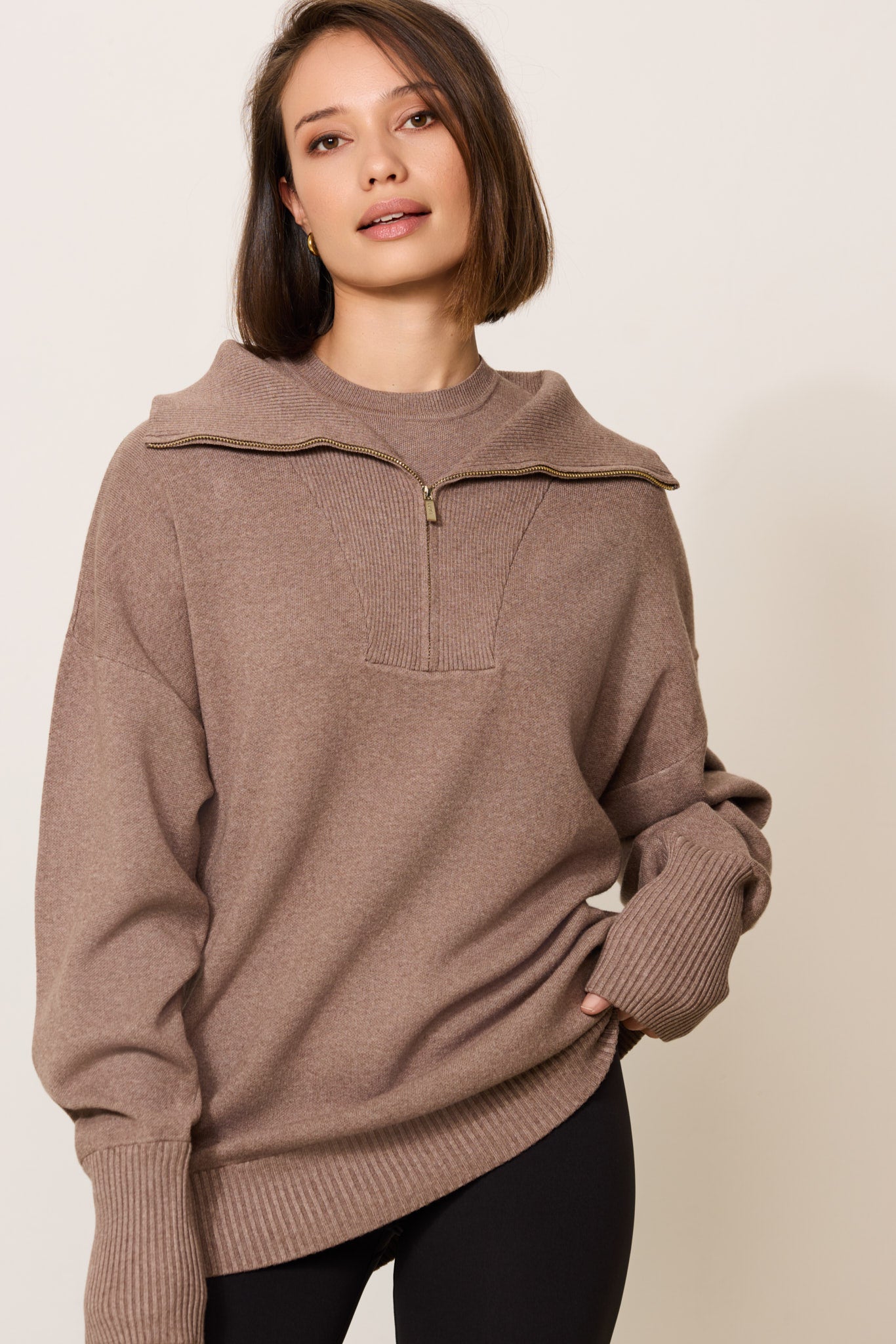 Half hotsell zip oversized