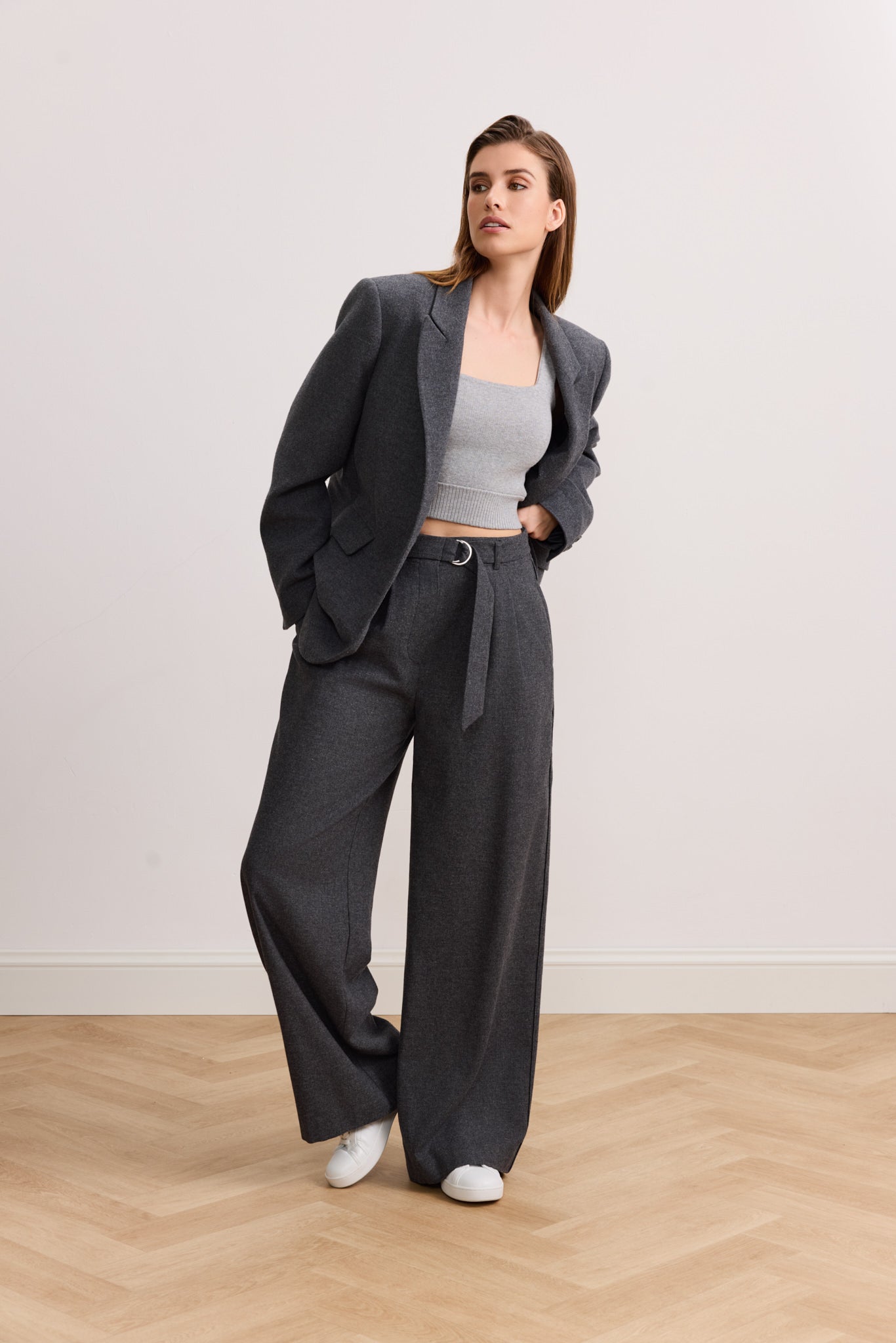 IZZY oversized blazer - Dark Grey