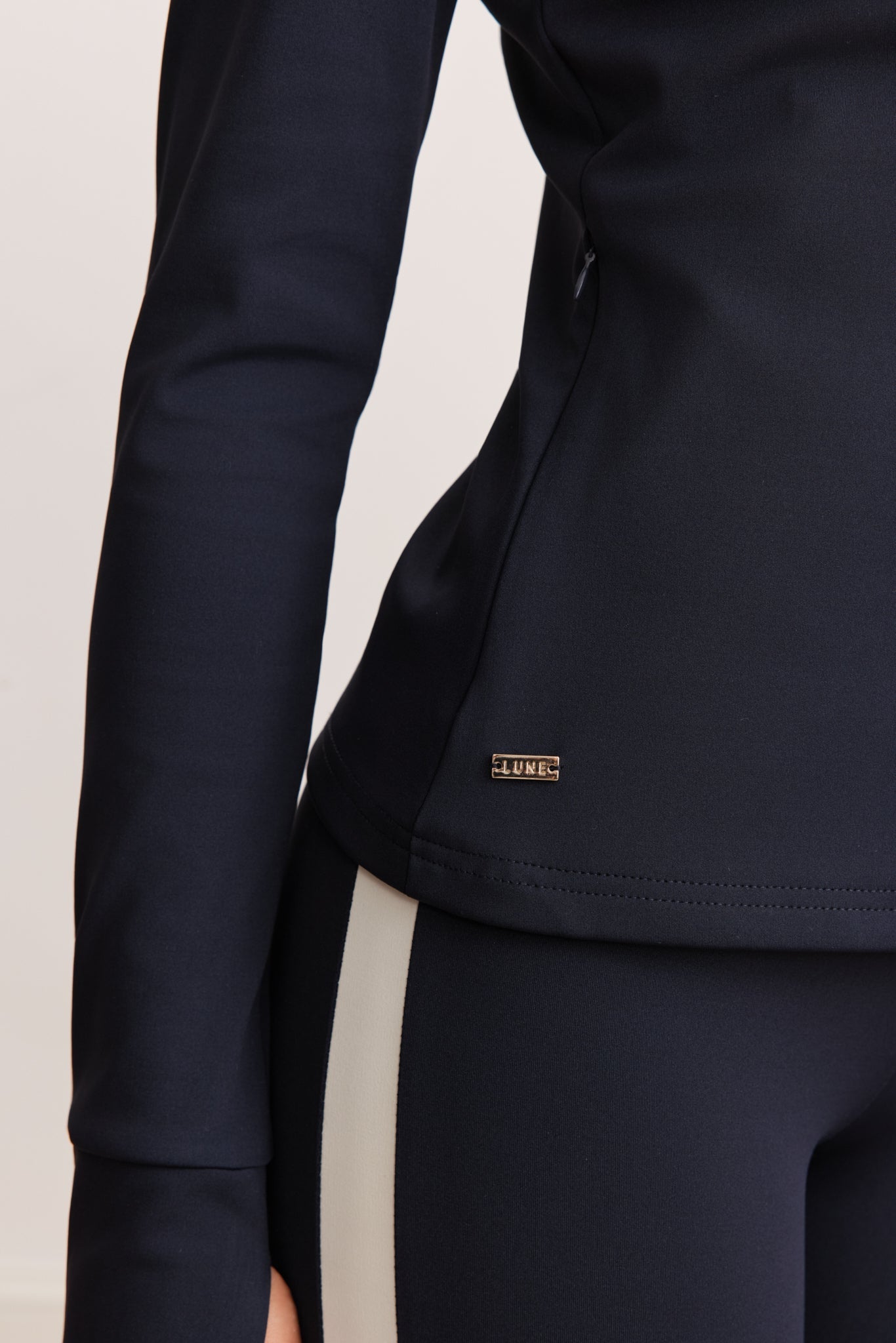 Sienna Shape Striped Flared Leggings - Dark Blue