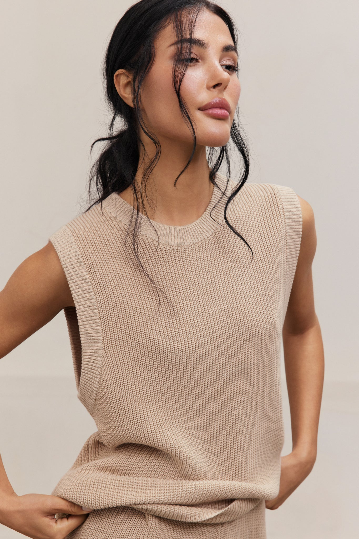 Stella Sleeveless Top - Champagne