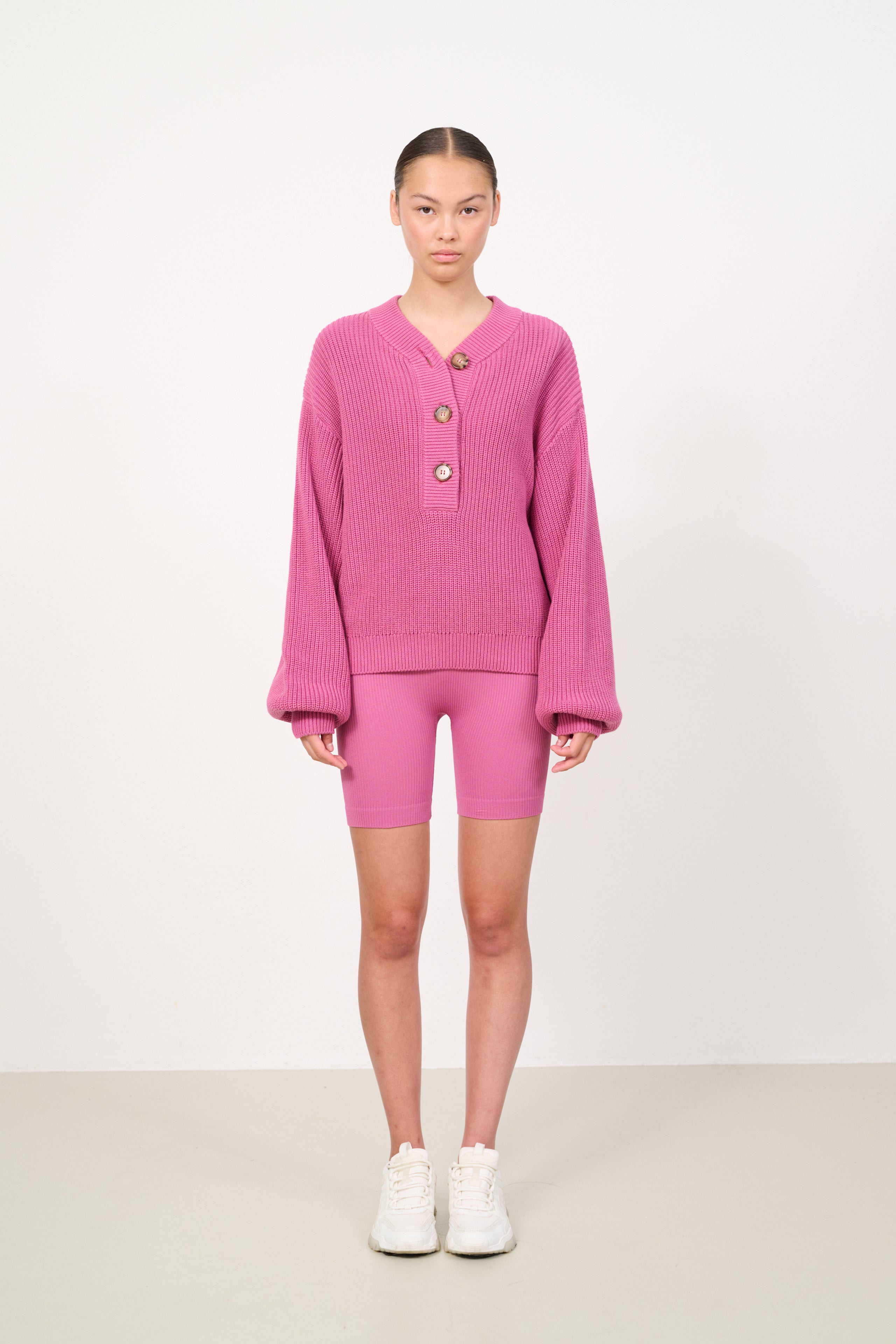 HAZEL cable knit - Red Violet