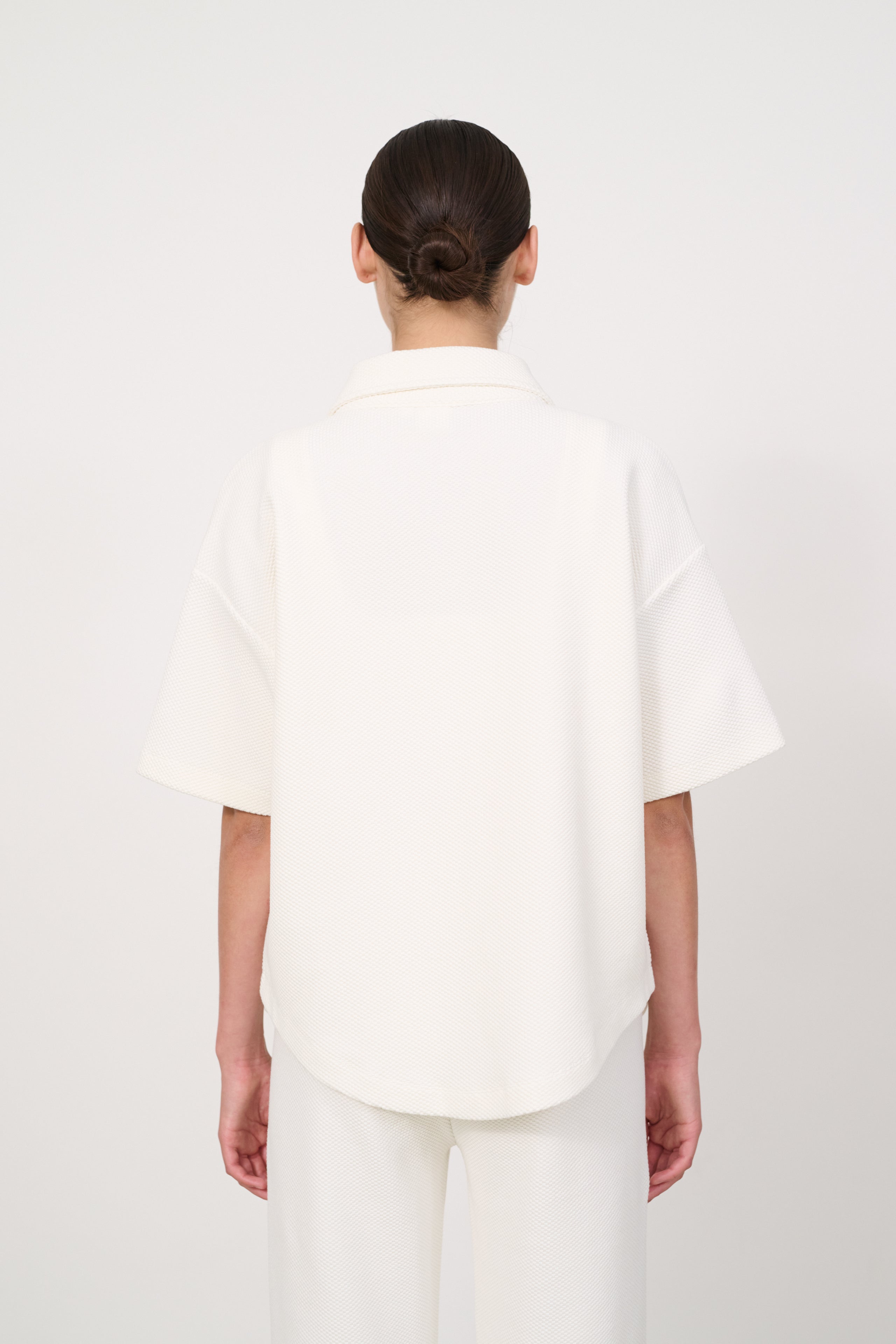 MOON CLASSIC structured boxy blouse - Marshmellow
