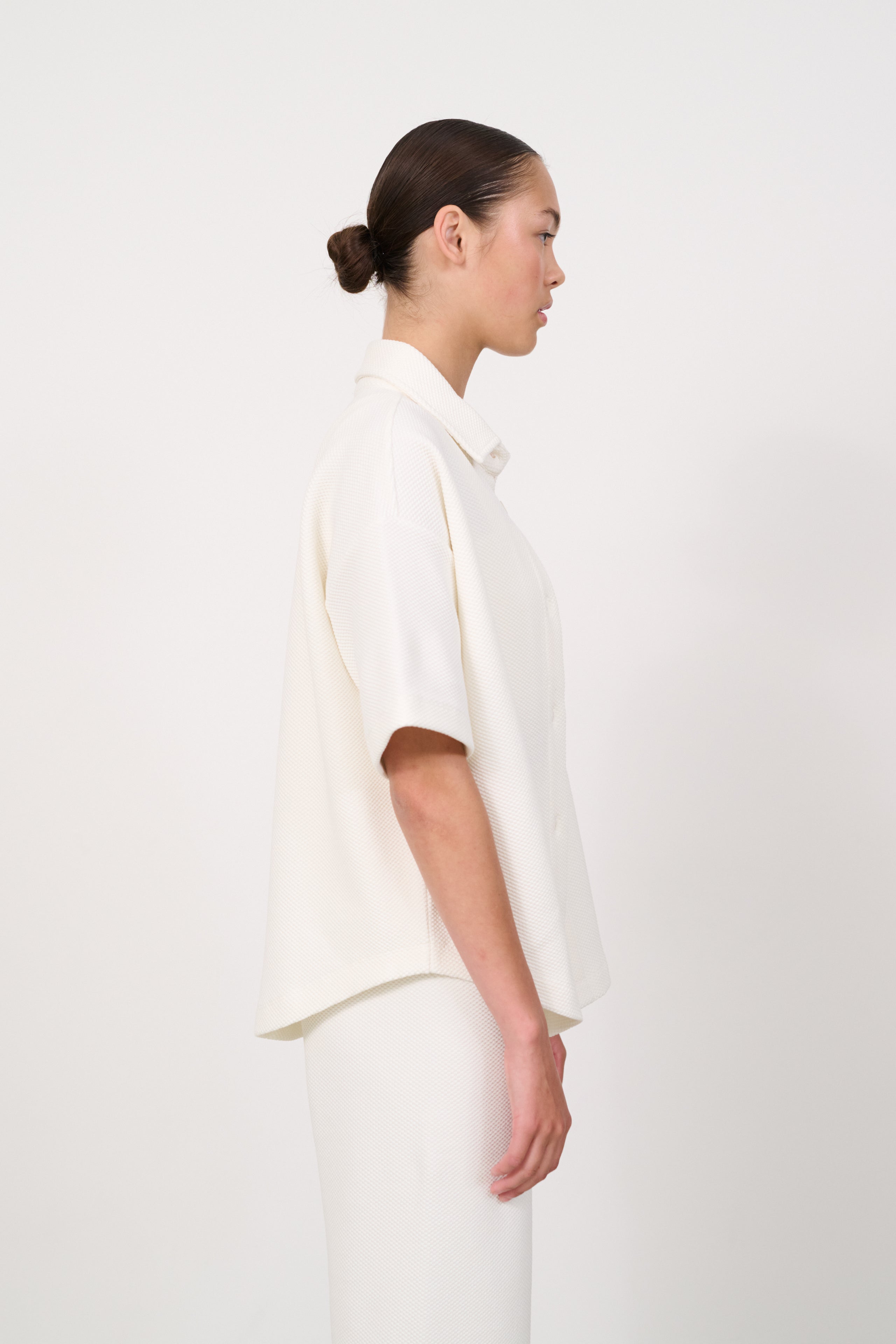 MOON CLASSIC structured boxy blouse - Marshmellow