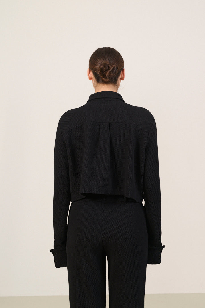 MOON CLASSIC short blouse - Black