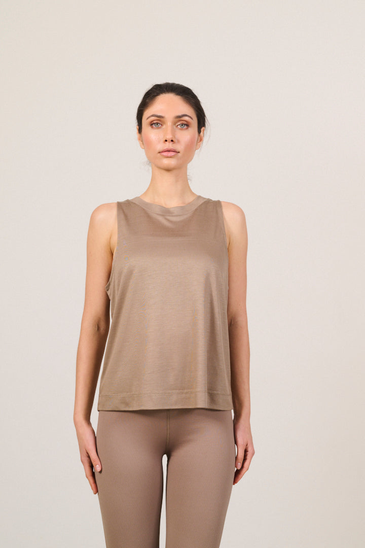 STEVIE wide fit tank top - Fossil