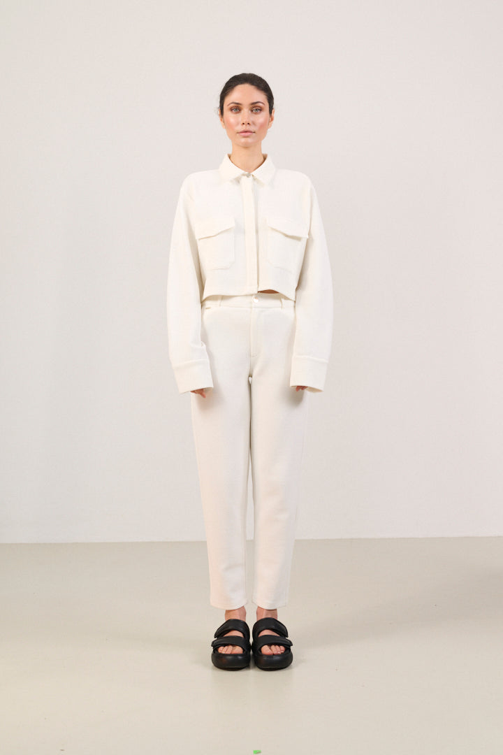 MOON CLASSIC short blouse - Marshmellow