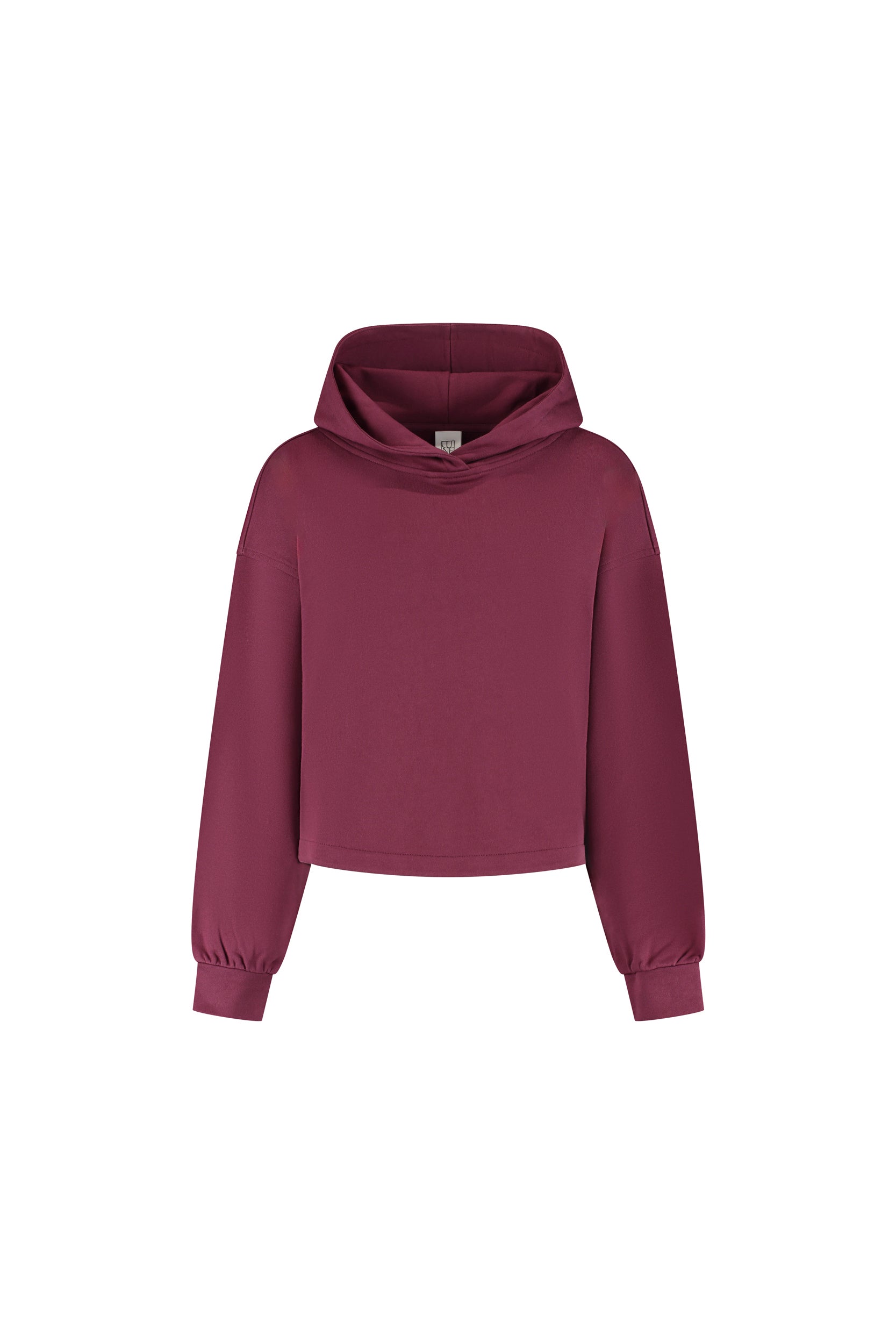 Amelia Cropped Hoodie - Maroon