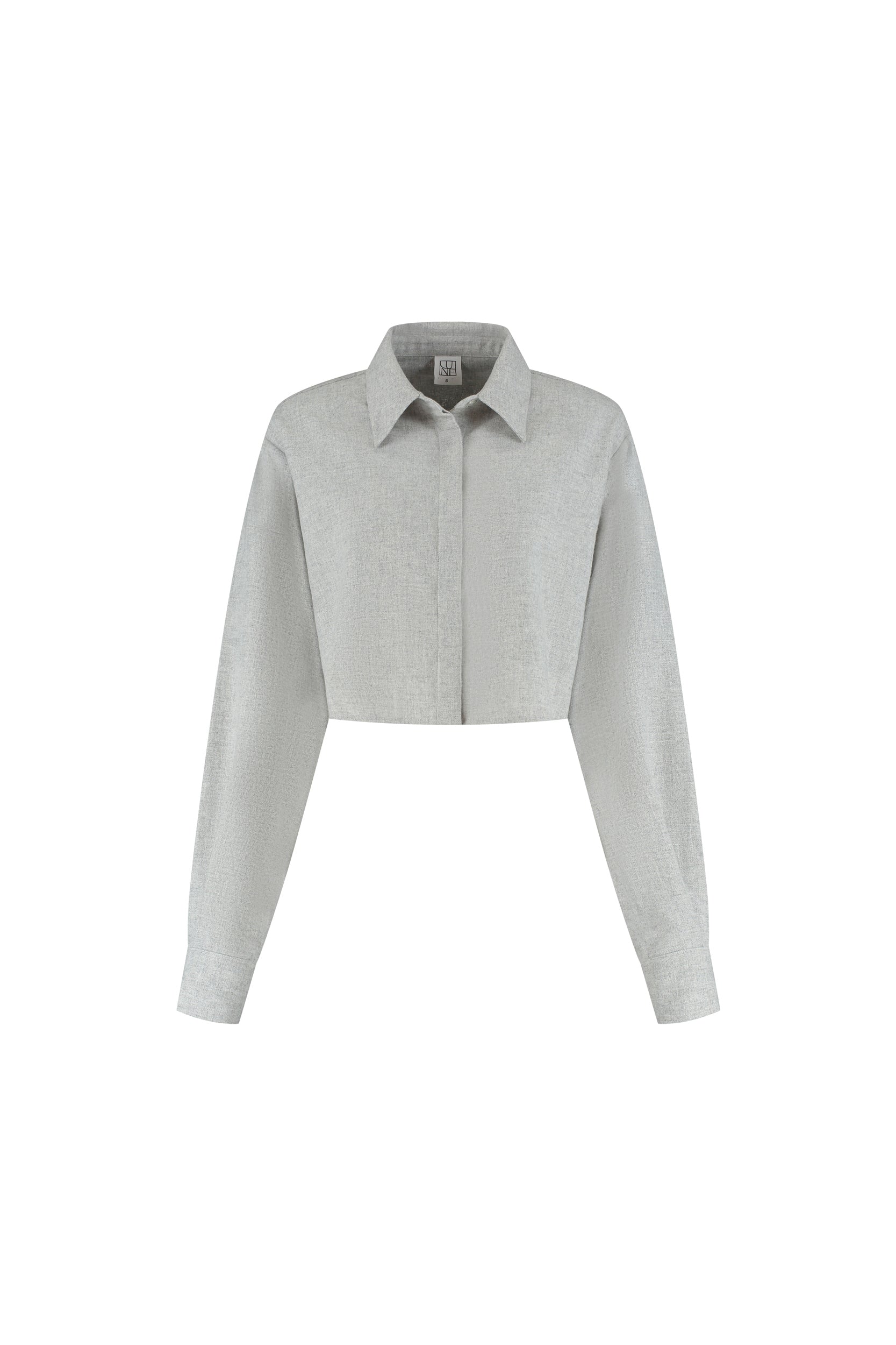 Izzy Short Blouse - Grey Melange