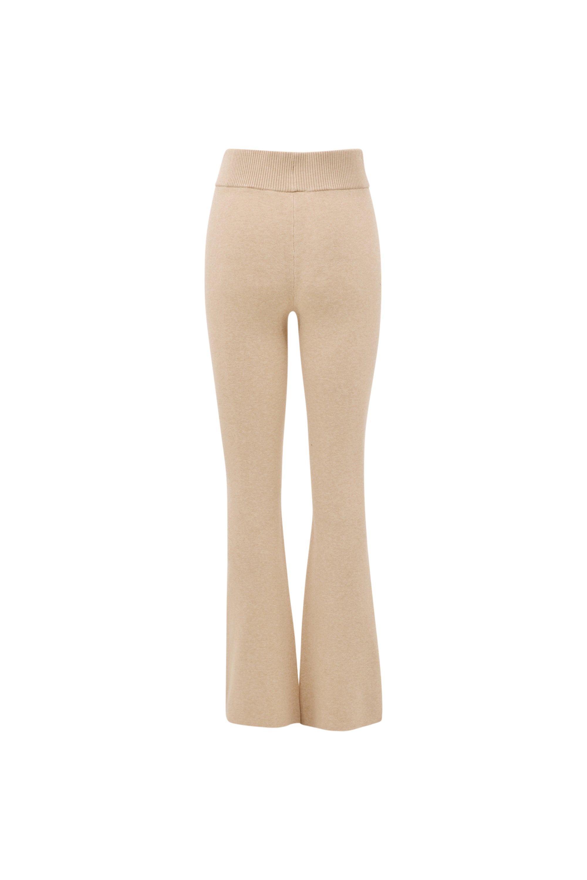 OLLY flared pants - Beige Melange