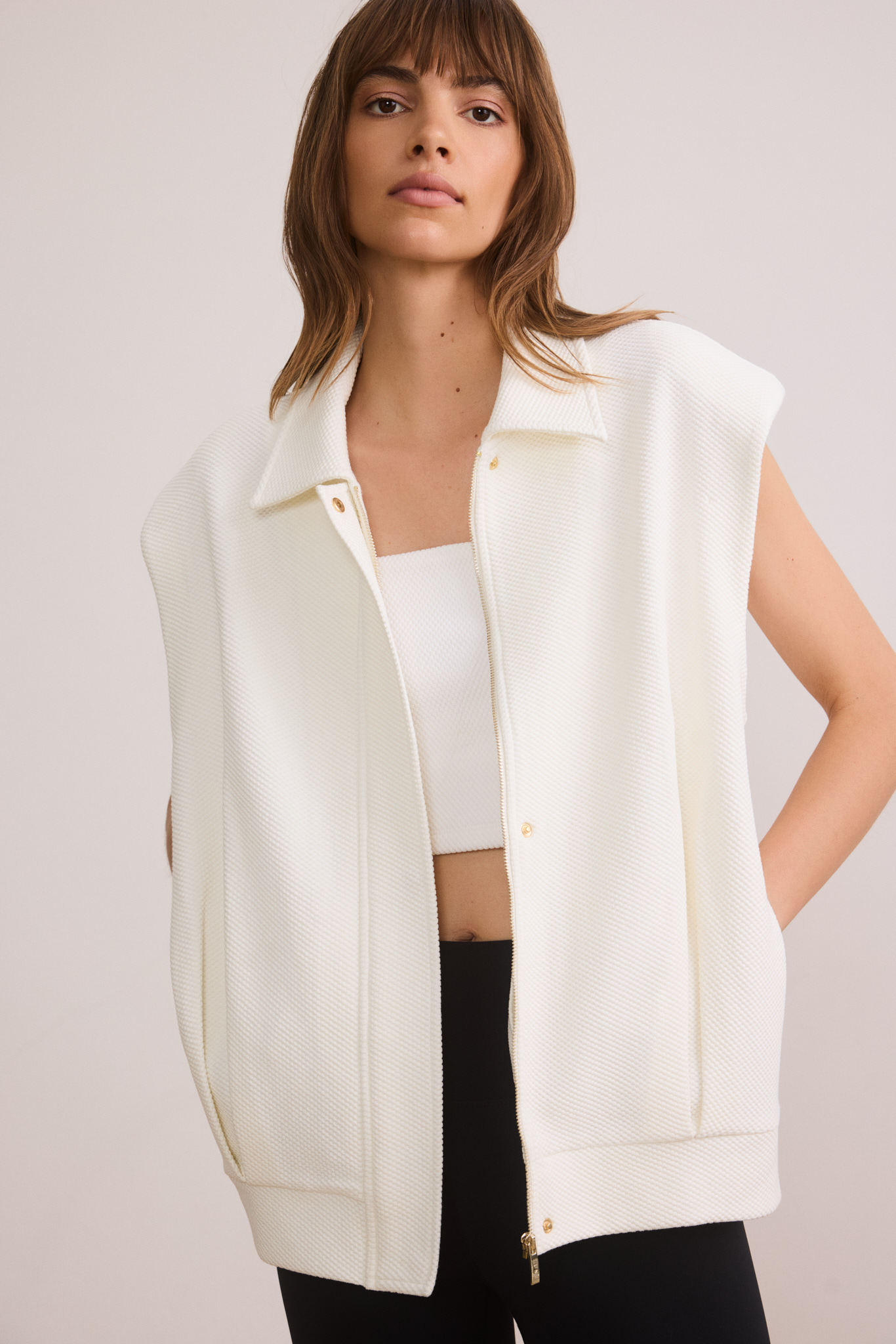 MOON CLASSIC sleeveless jacket - Marshmellow