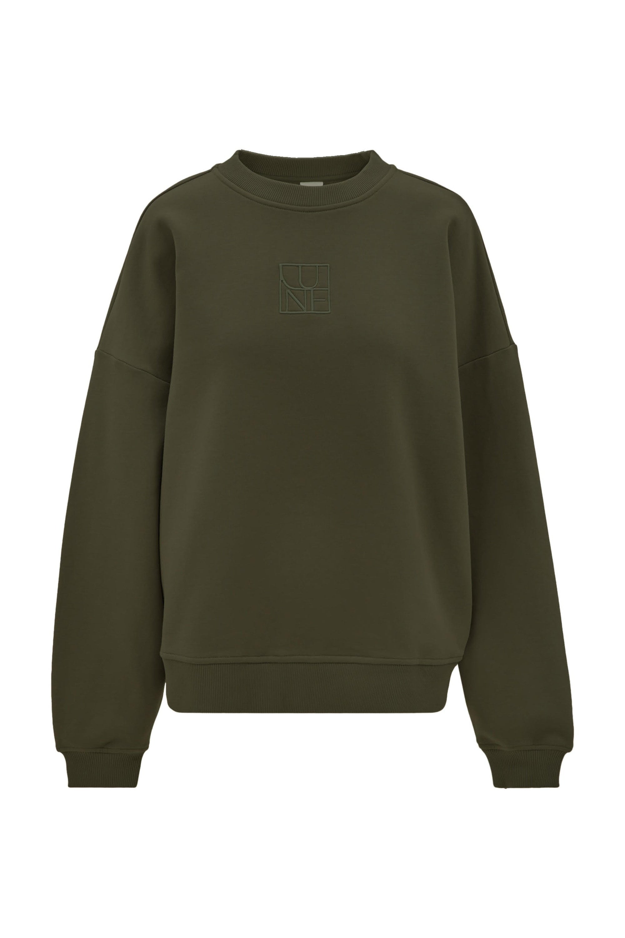 ZANY 100% ORGANIC COTTON oversized crew - Deep Moss