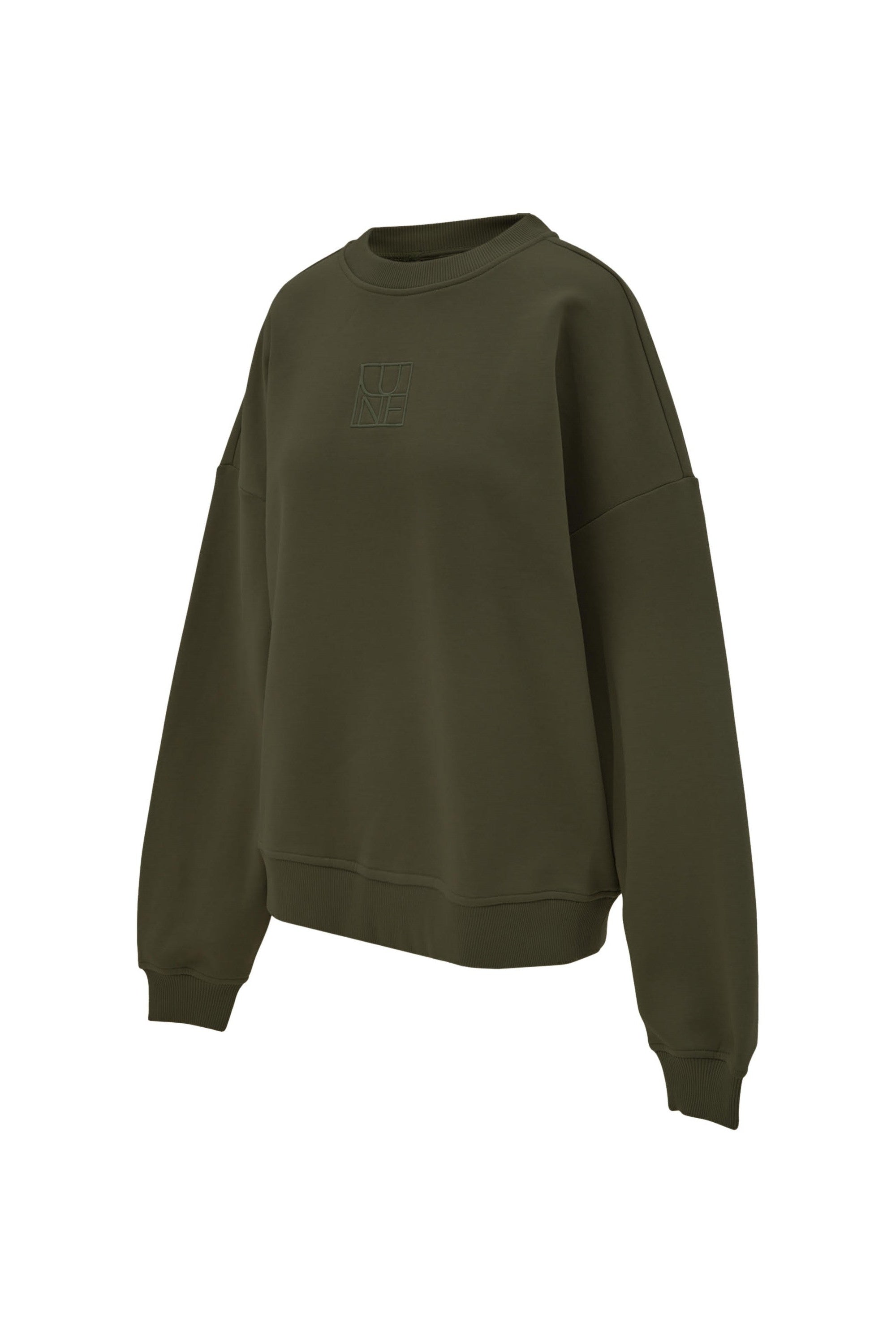 ZANY 100% ORGANIC COTTON oversized crew - Deep Moss