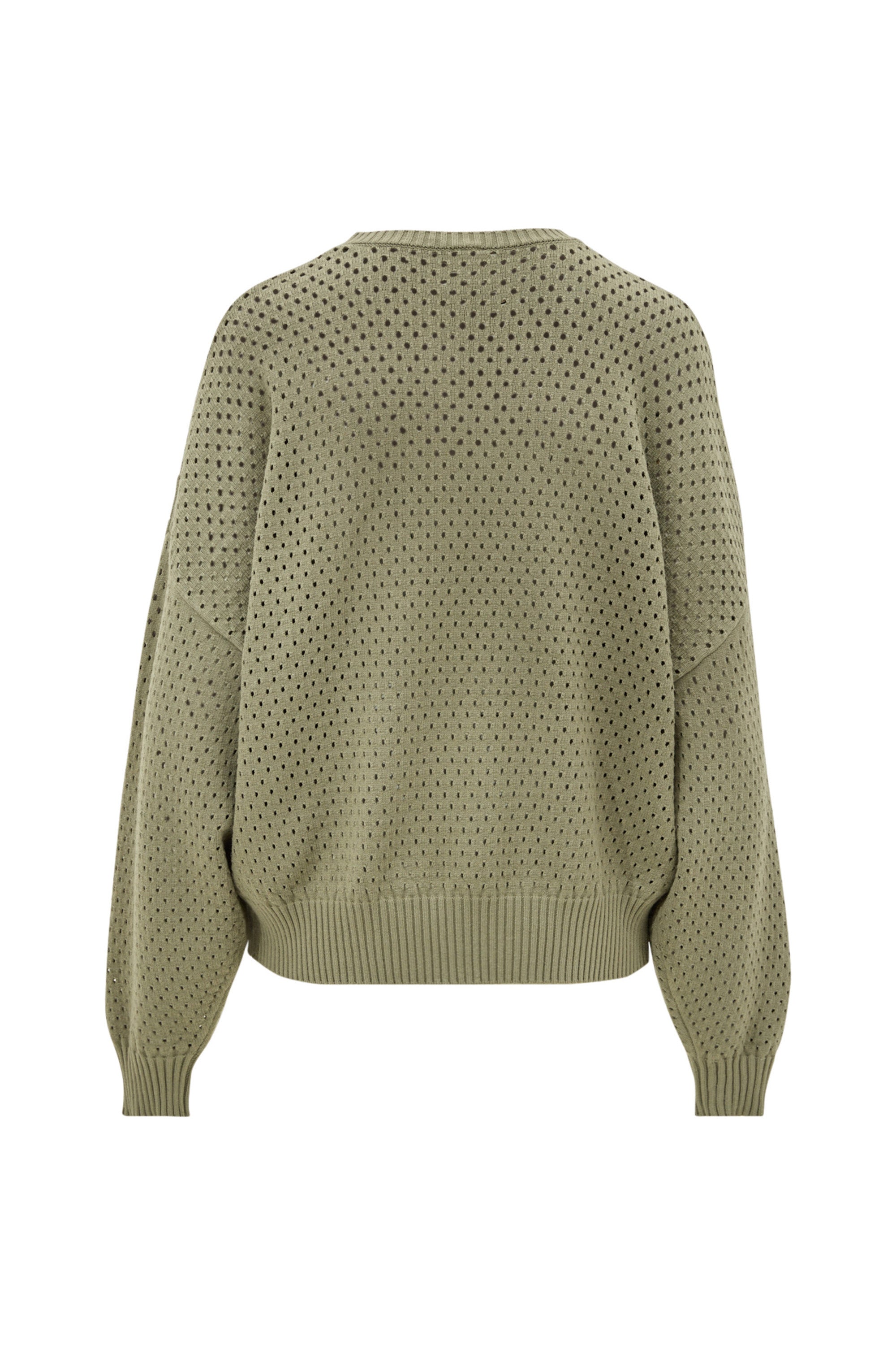 OLLY crochet sweater - Olive