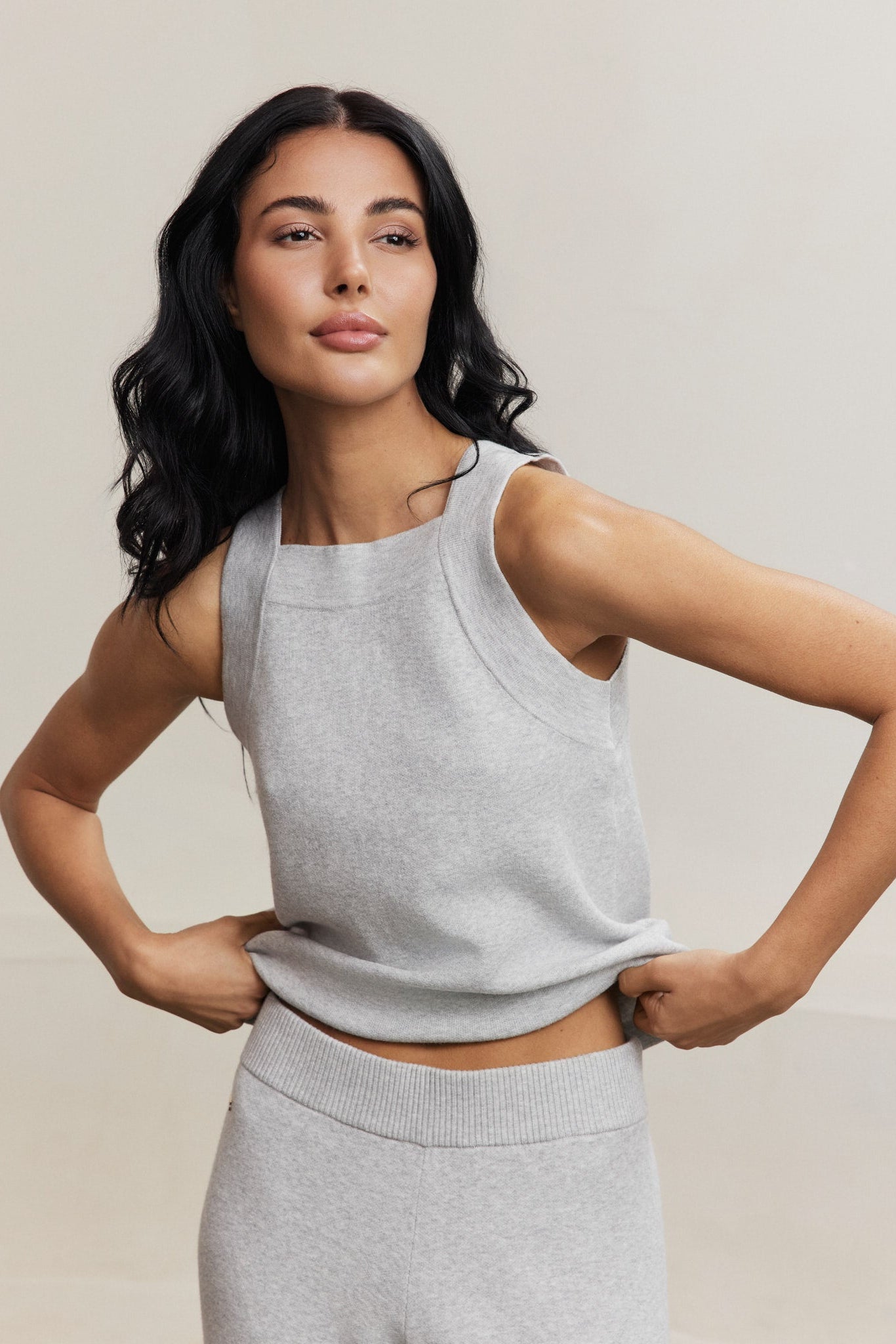 Olly Tank - Grey Melange