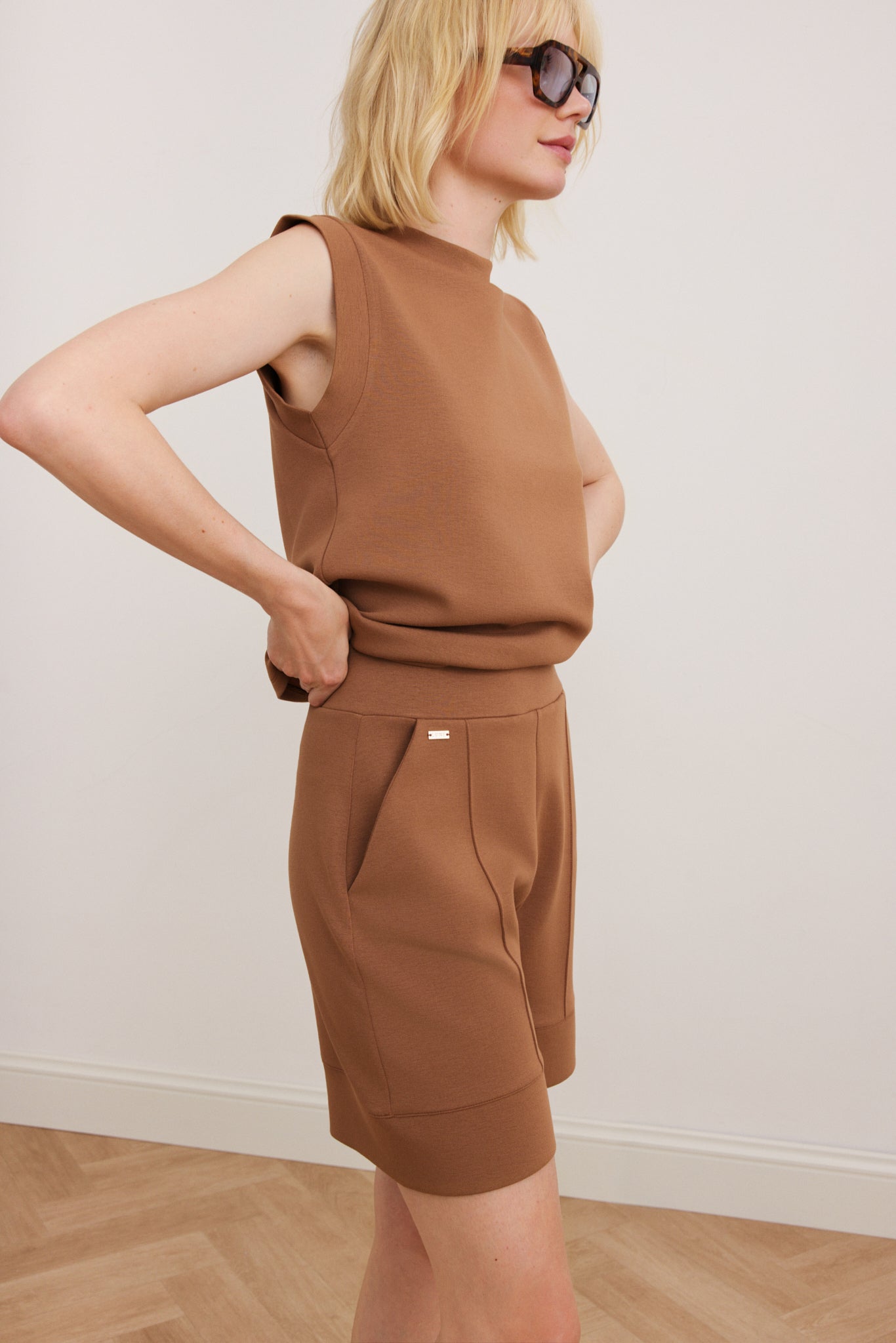 Eva Long Shorts - Toffee