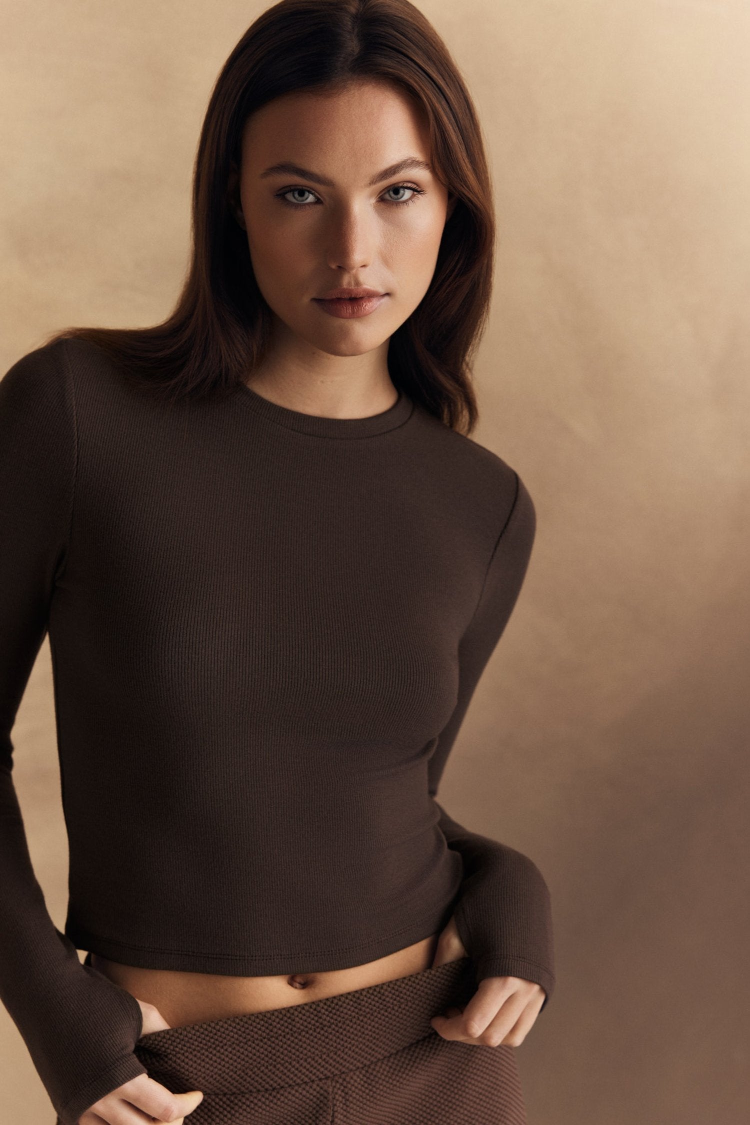 トップス SIVA 2014 BRAID L-SLEEVE Mila Long Sleeve - Espresso