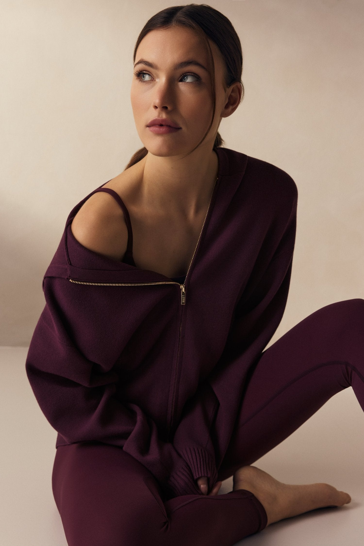 Olly Zip Up Hoodie - Bordeaux