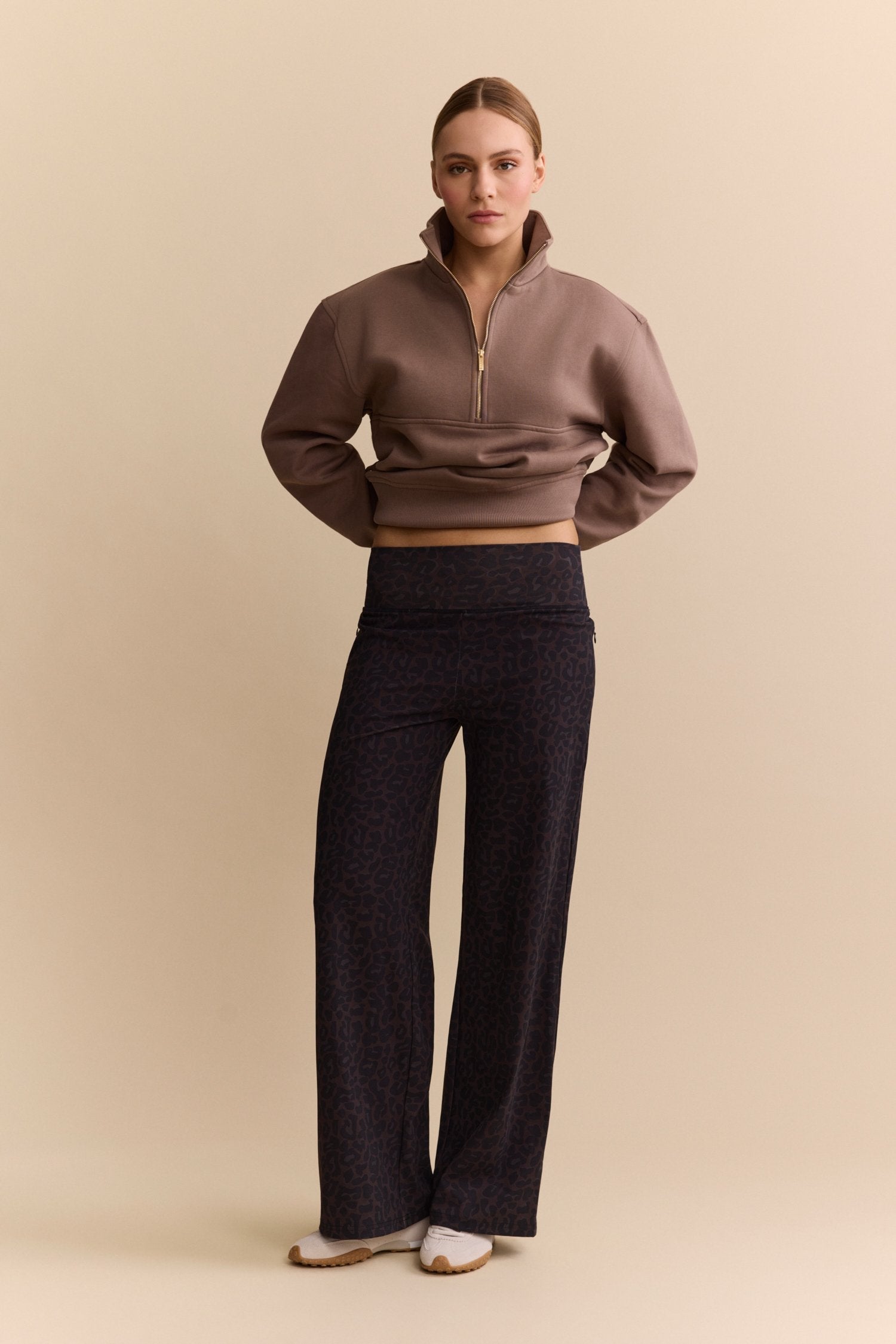 Zane Half Zip Sweater - Walnut