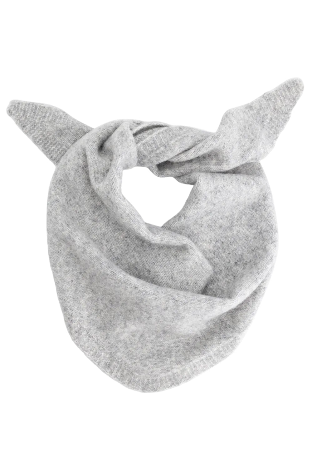 Manu Wool Triangle Scarf - Grey Melange