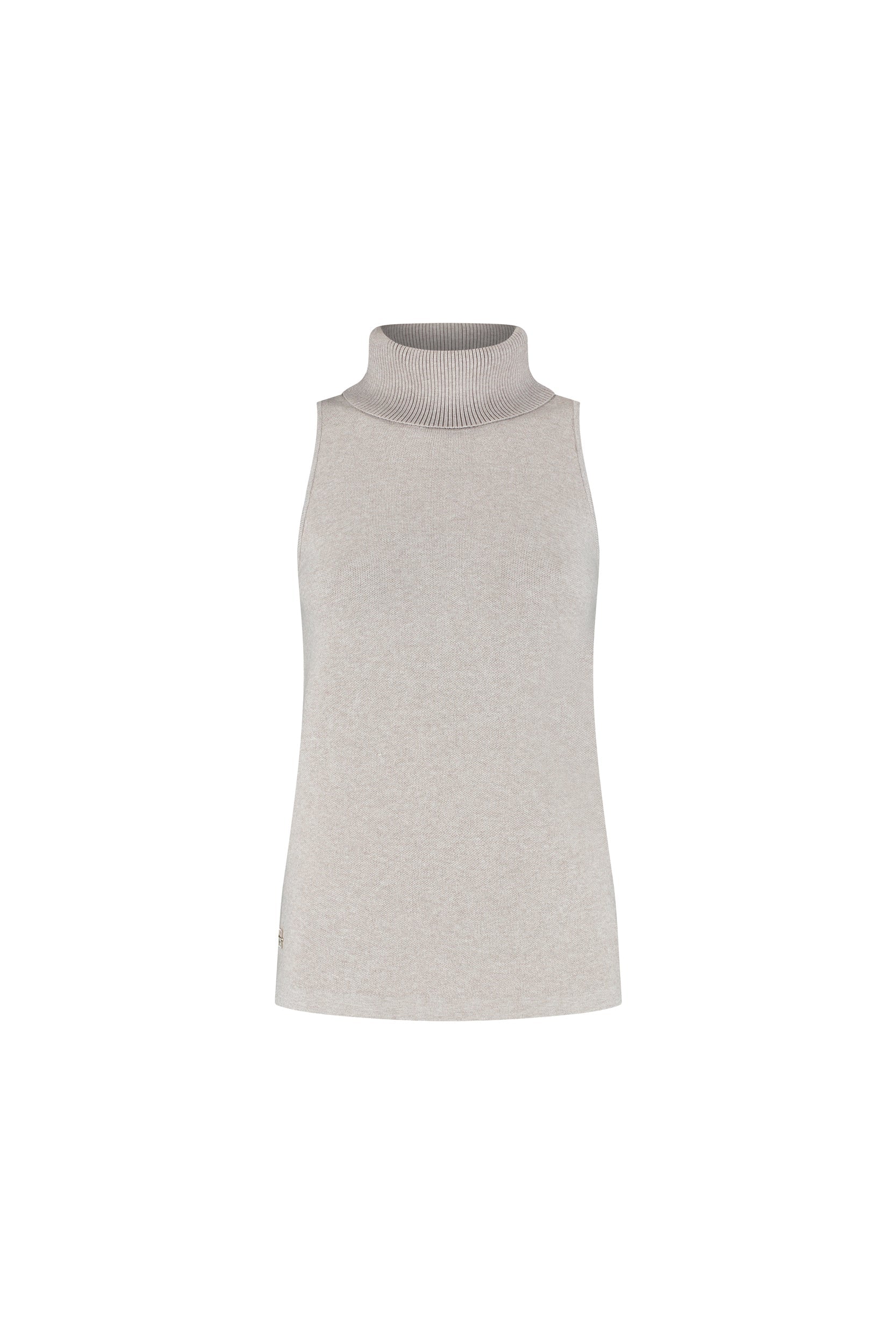 Olly Sleeveless Turtleneck - Feather Grey