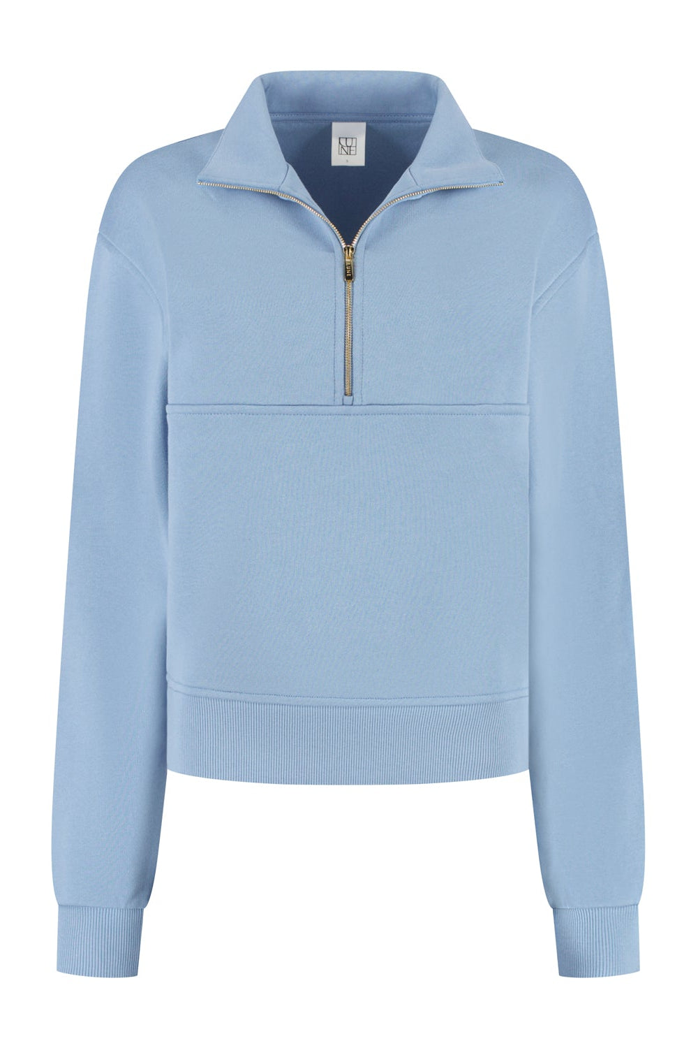 Zane Half Zip Sweater - Steel Blue