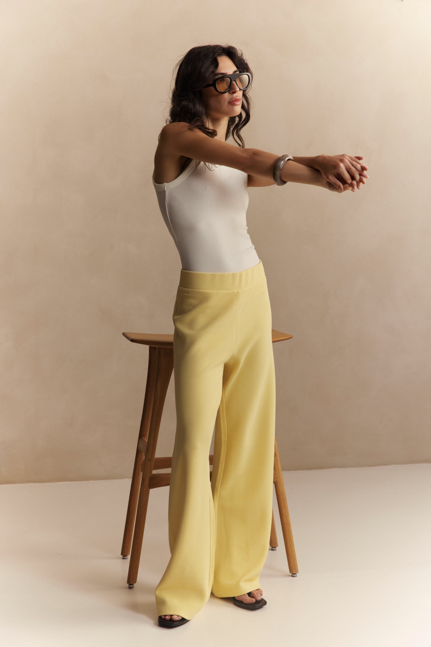 Moon Flared Pants - Vanilla