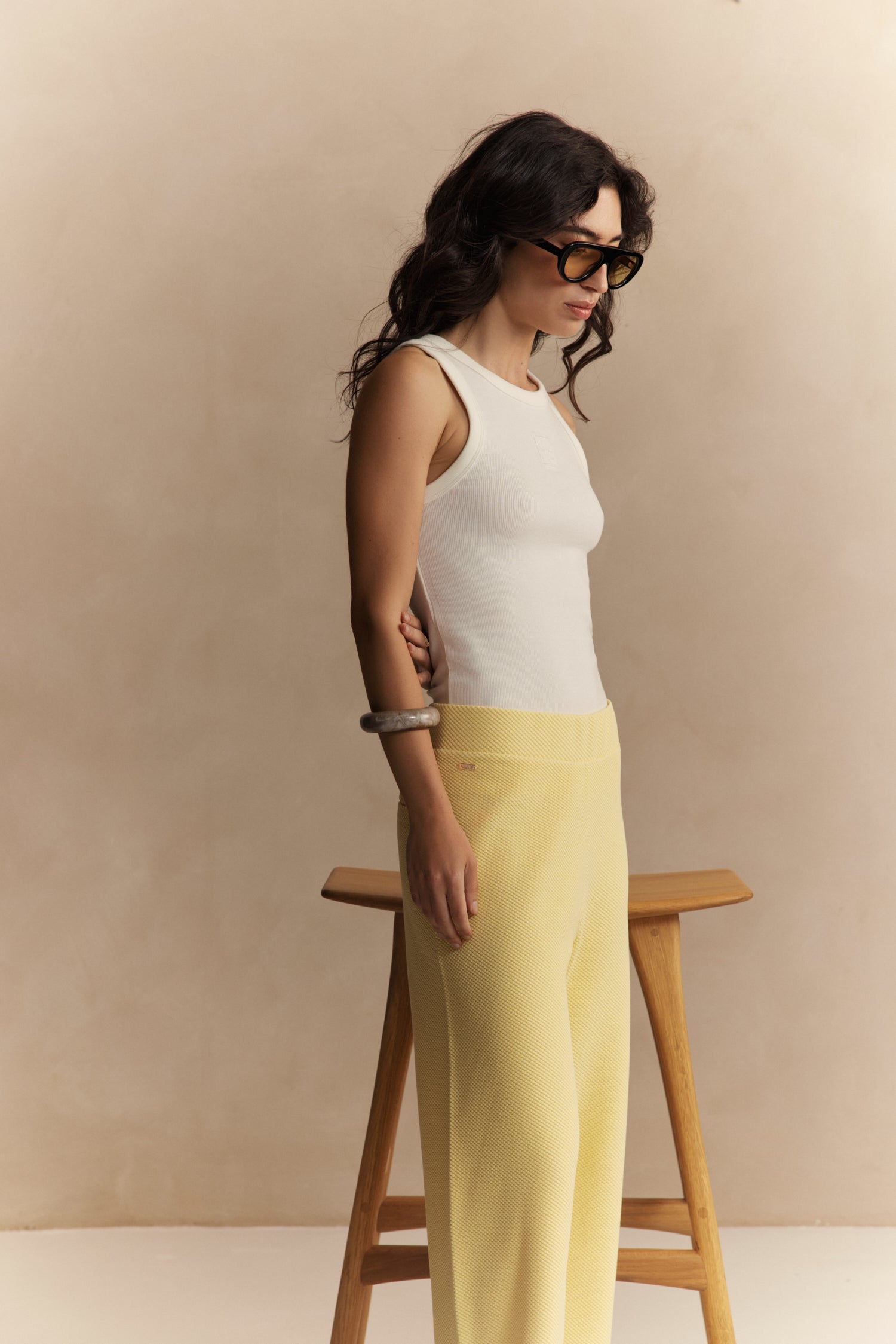 Moon Flared Pants - Vanilla