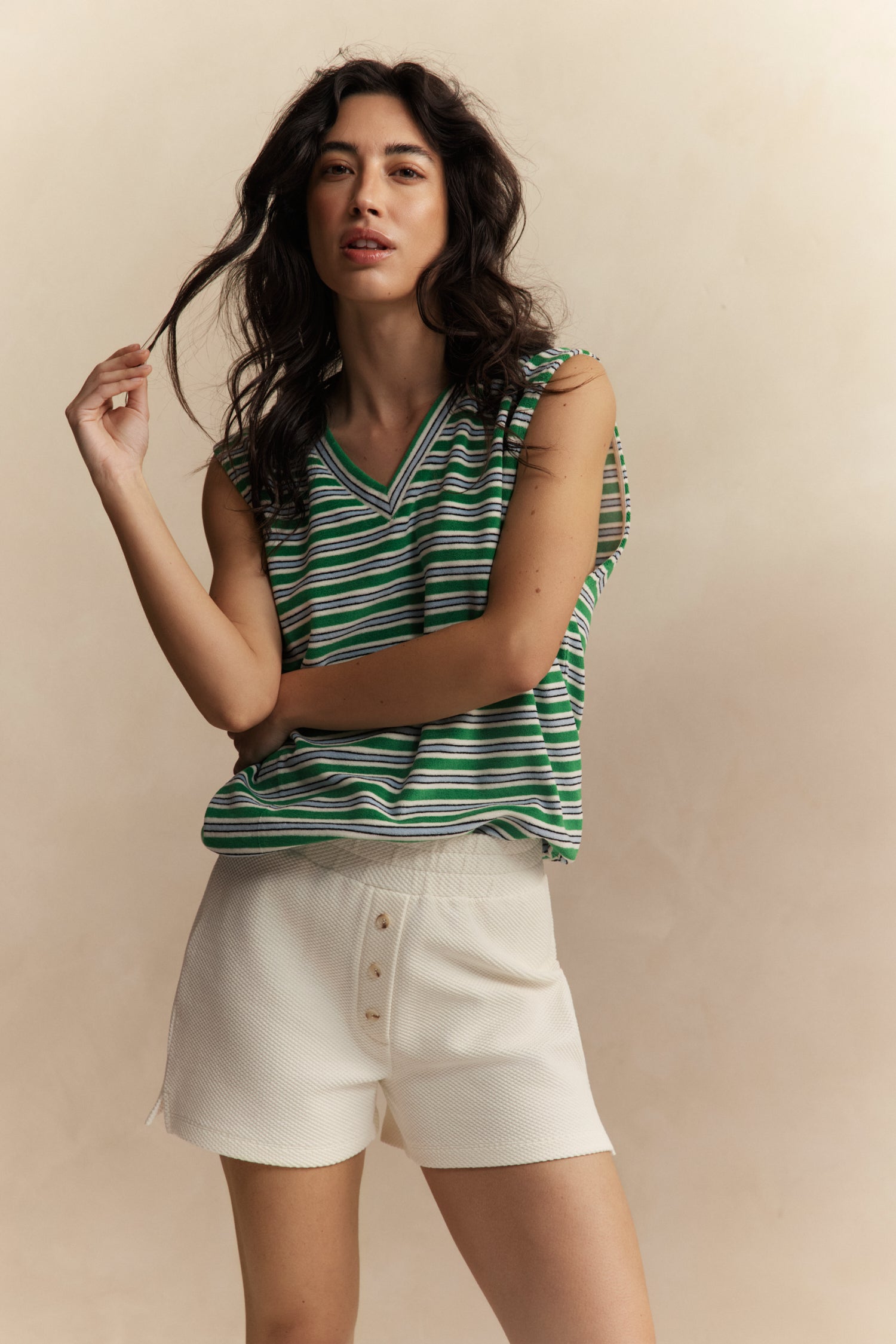 Abby Terry Sleeveless Top - Jade