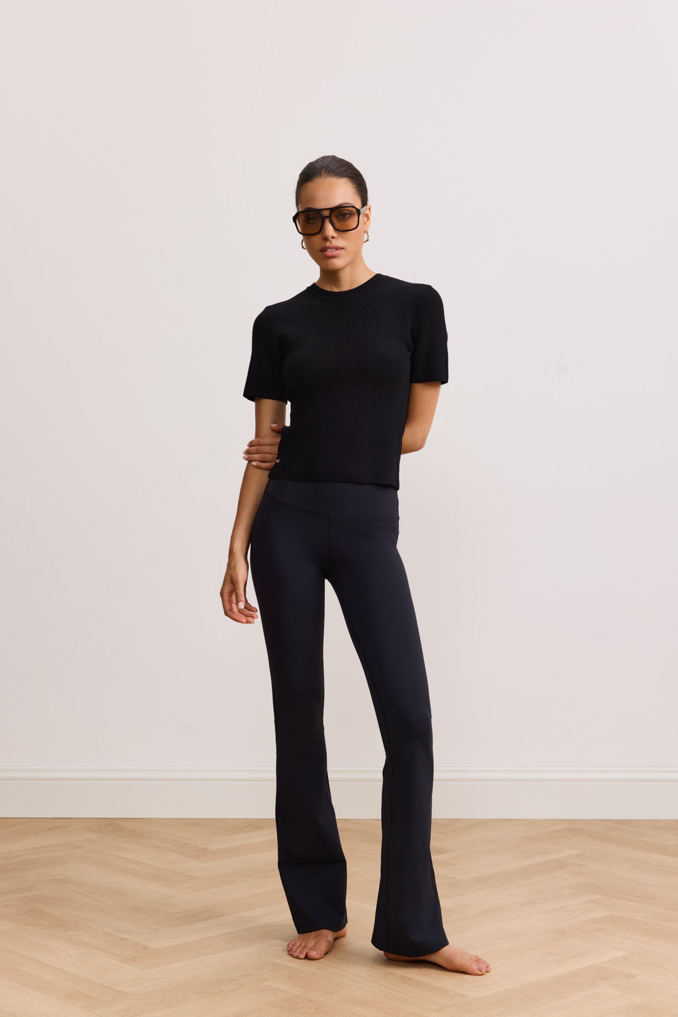 SIENNA SHAPE flared legging - Black