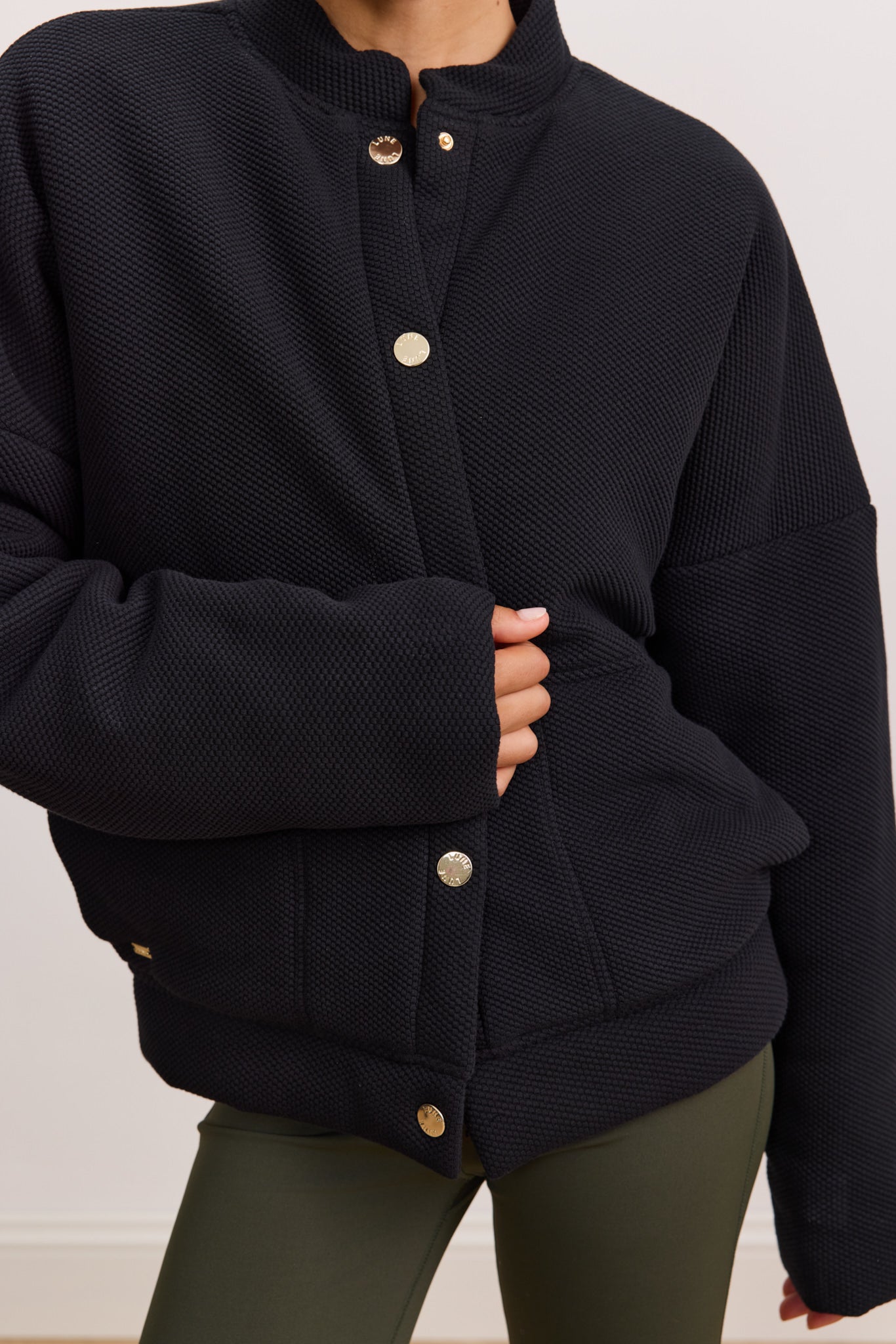 MOON CLASSIC oversized padded bomber - Black