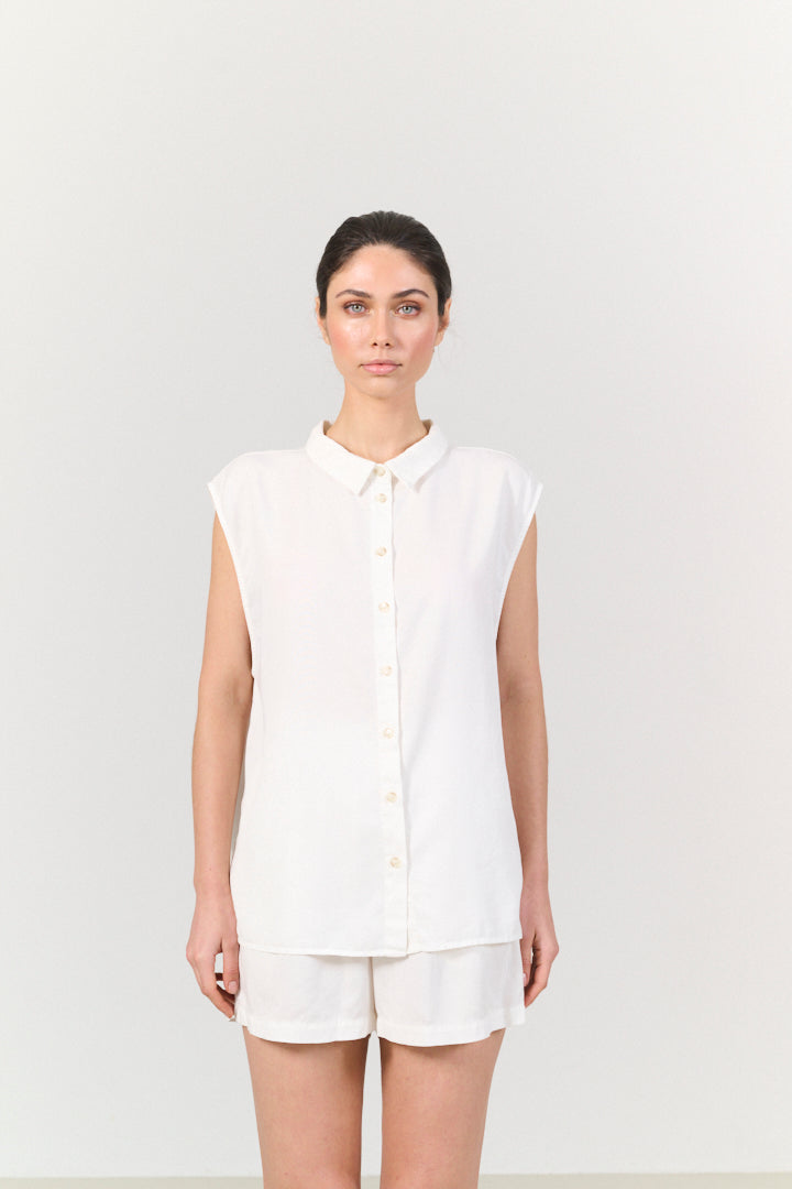 CHLOE sleeveless blouse - Marshmellow