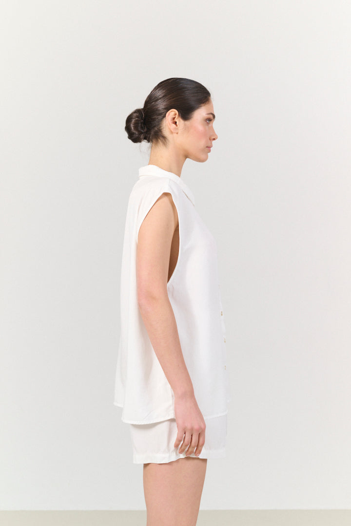 CHLOE sleeveless blouse - Marshmellow
