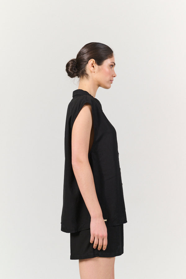 CHLOE sleeveless blouse - Black