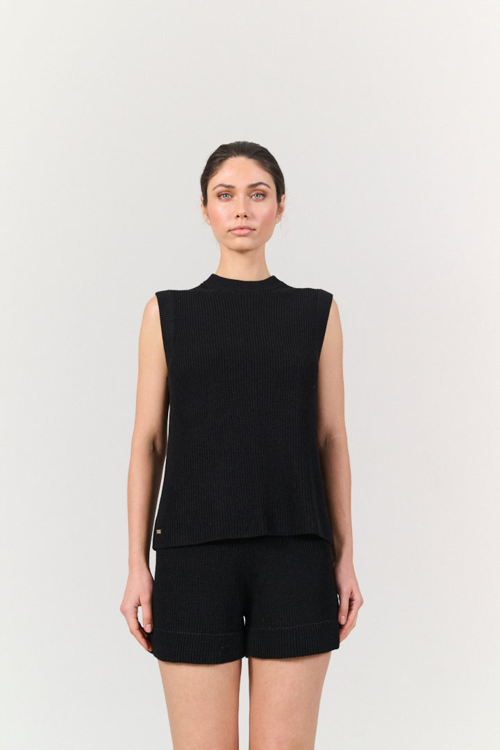 STELLA sleeveless top - Black