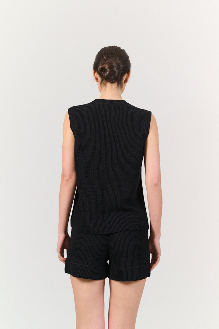 STELLA sleeveless top - Black