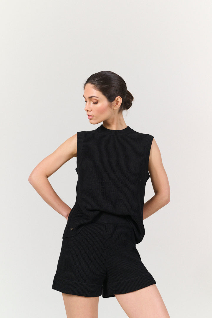 STELLA sleeveless top - Black