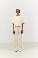 FOREST ESSENTIEL flared pants - Brown Rice
