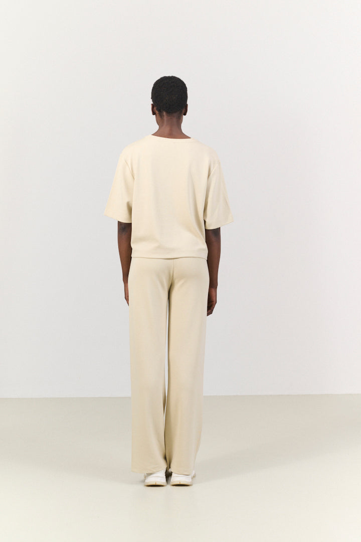 FOREST ESSENTIEL flared pants - Brown Rice