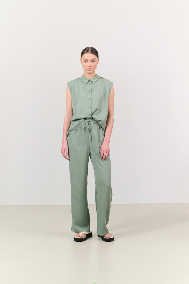 CHLOE straight leg pants - Sea Spray