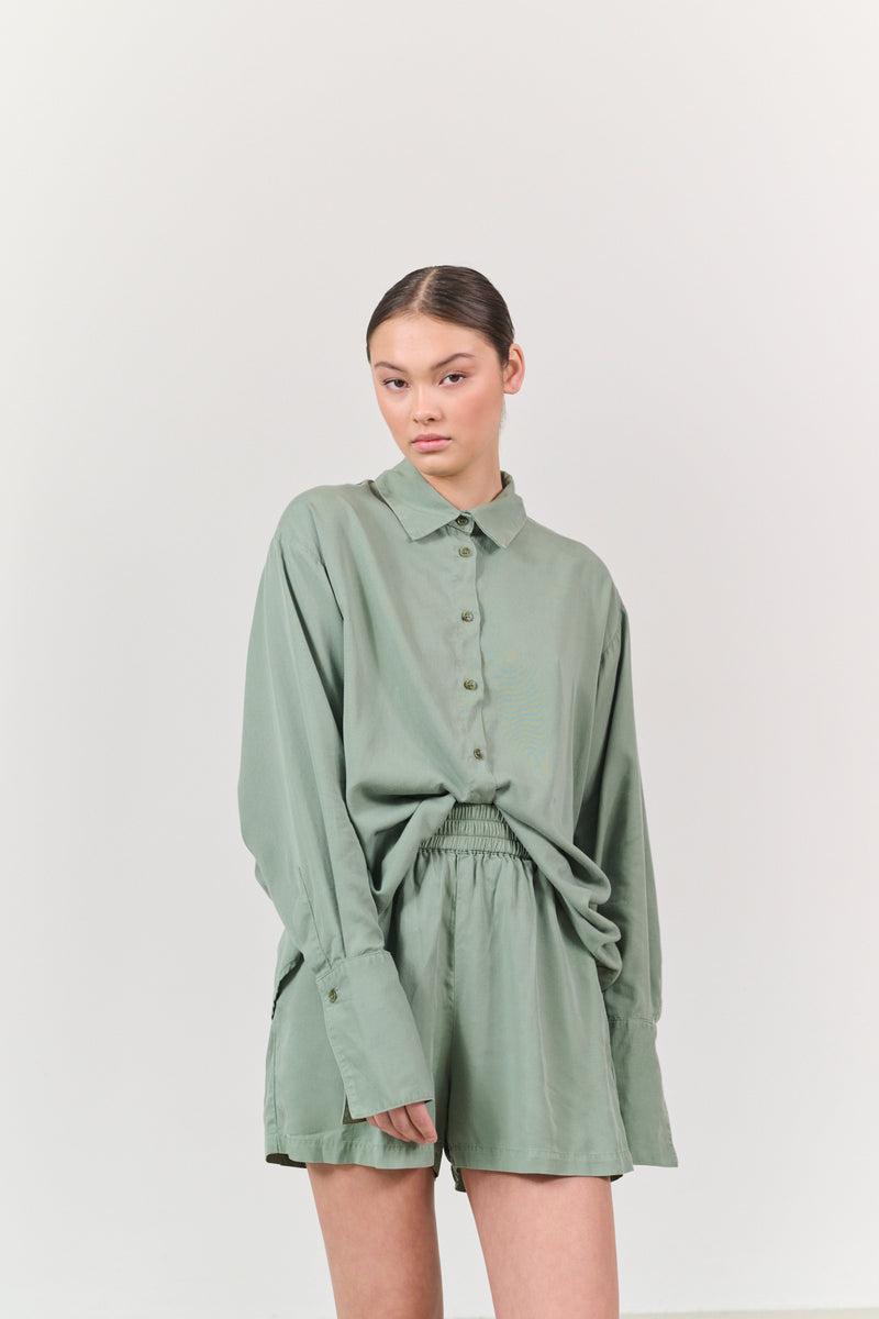 CHLOE oversized blouse - Sea Spray